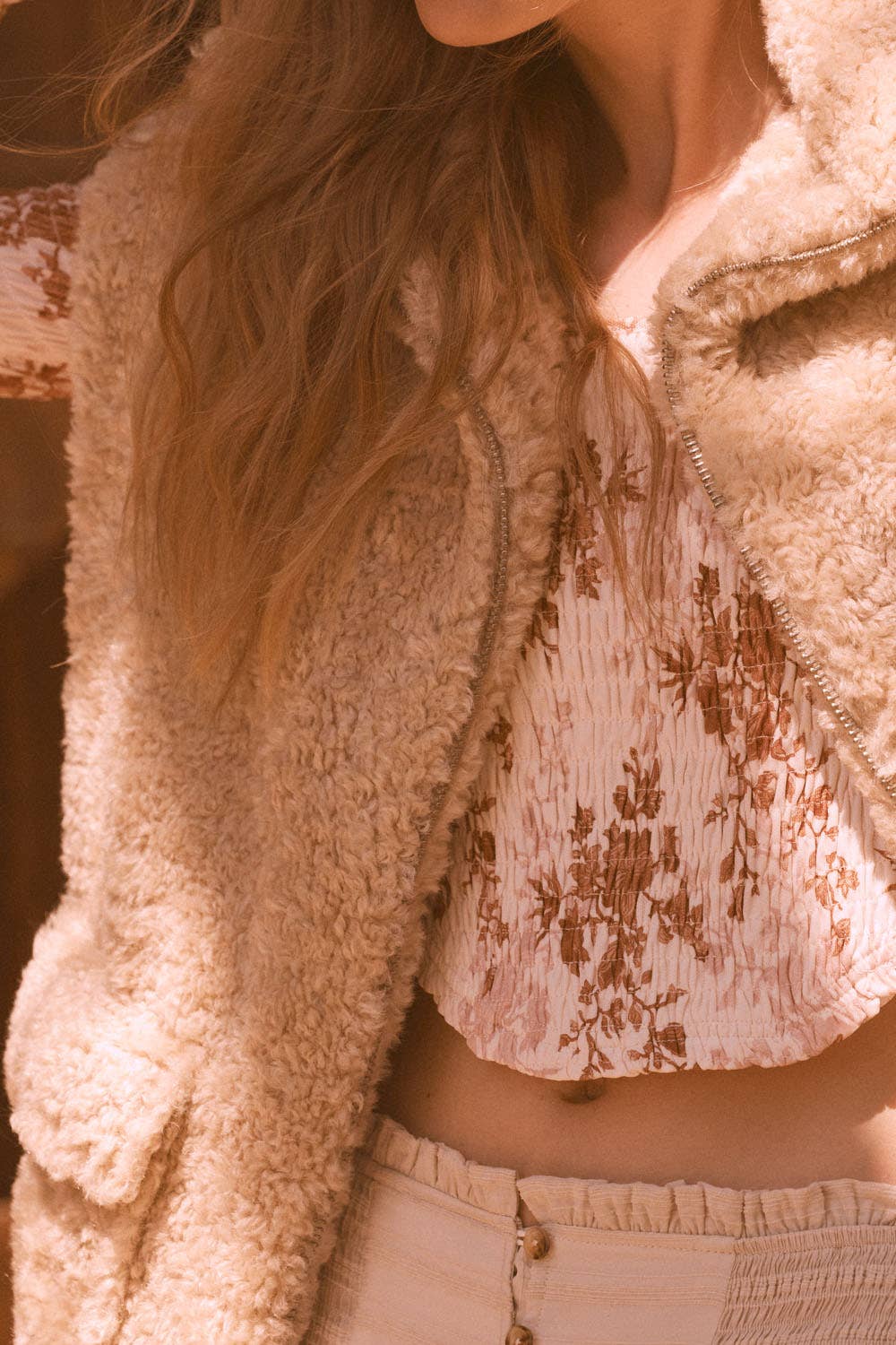 Sam - Solid Faux Fur Zip-Up Pocket Vest
