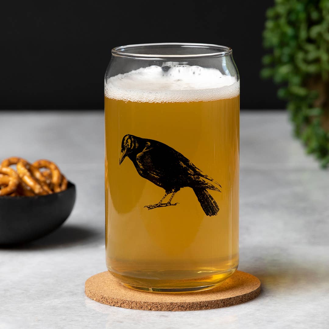 Crow Can Glass | Glass Cup | Iced Coffee Cup