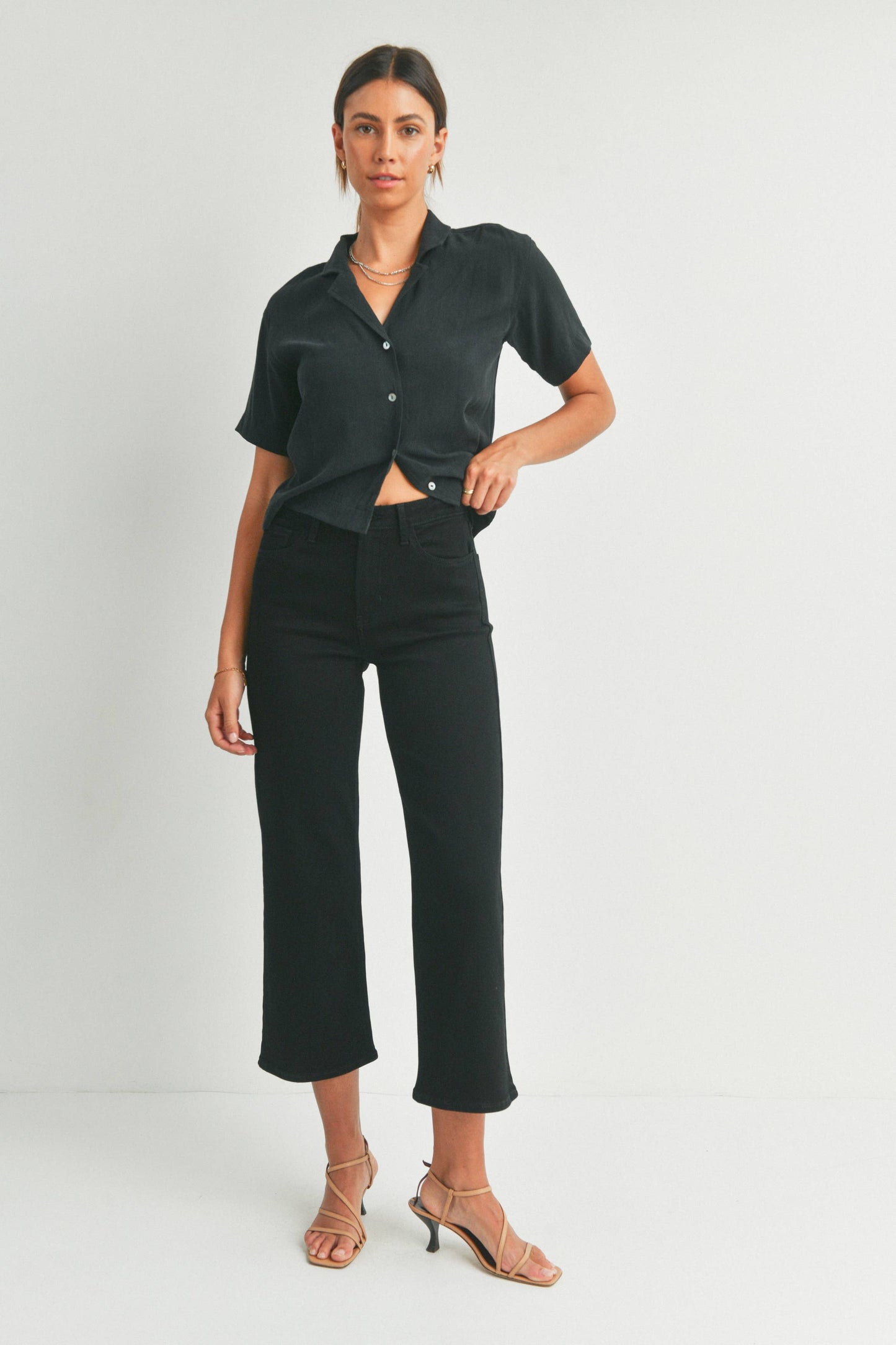 Just Black Denim - The Classic Wide Leg Black BP239J-A