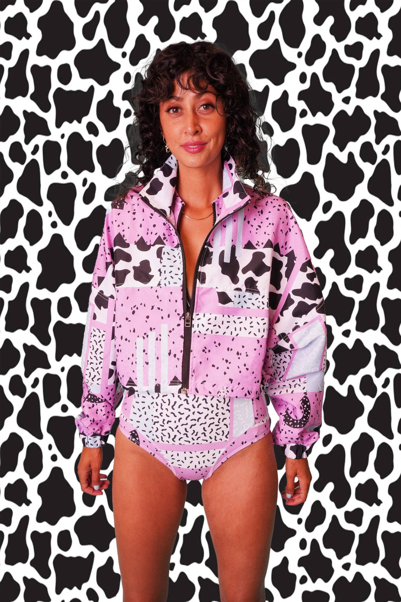 Bow-Chicka-Cow-Cow Cropped Windbreaker