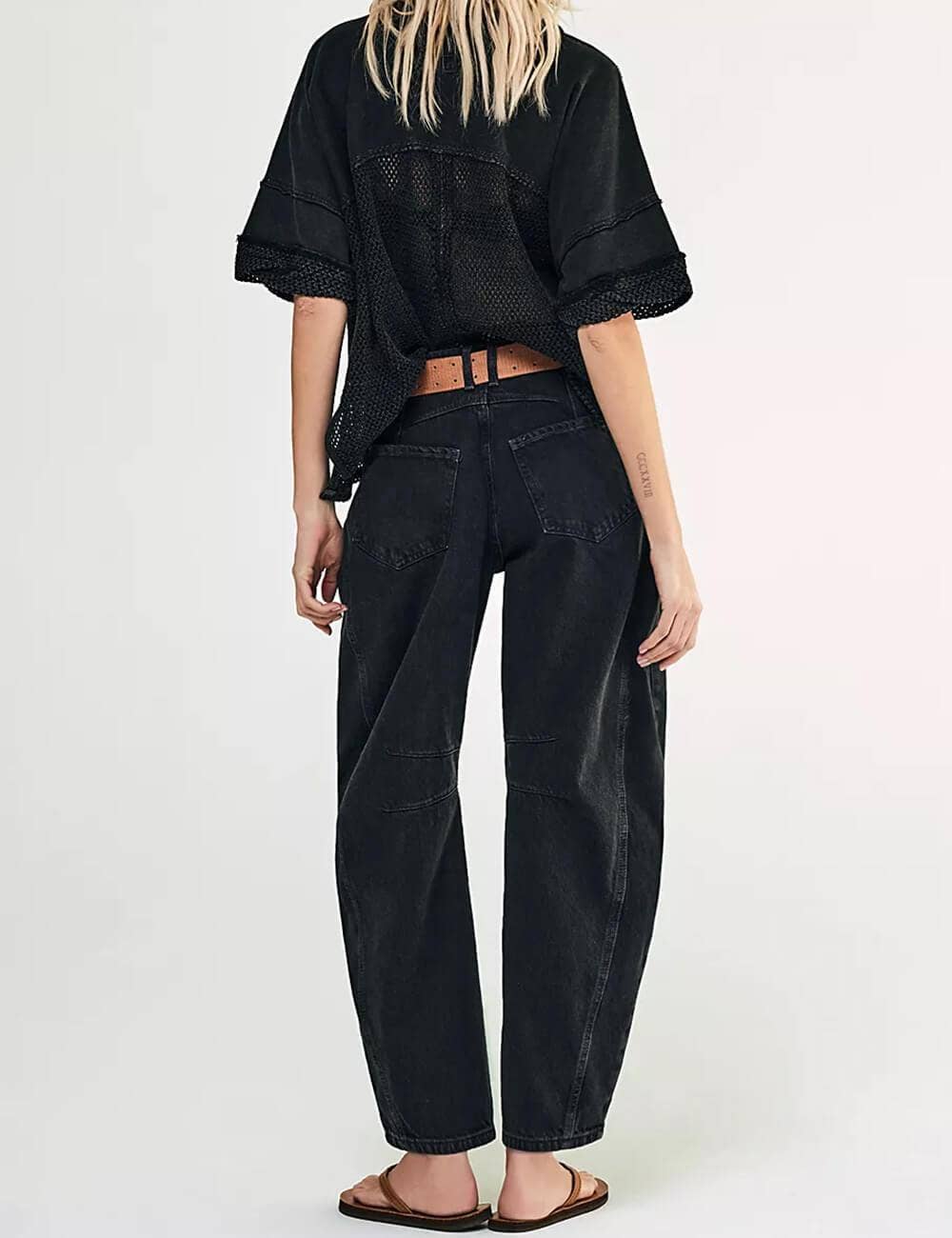 Cassidy Mid Rise Wide Leg Barrel Jeans
