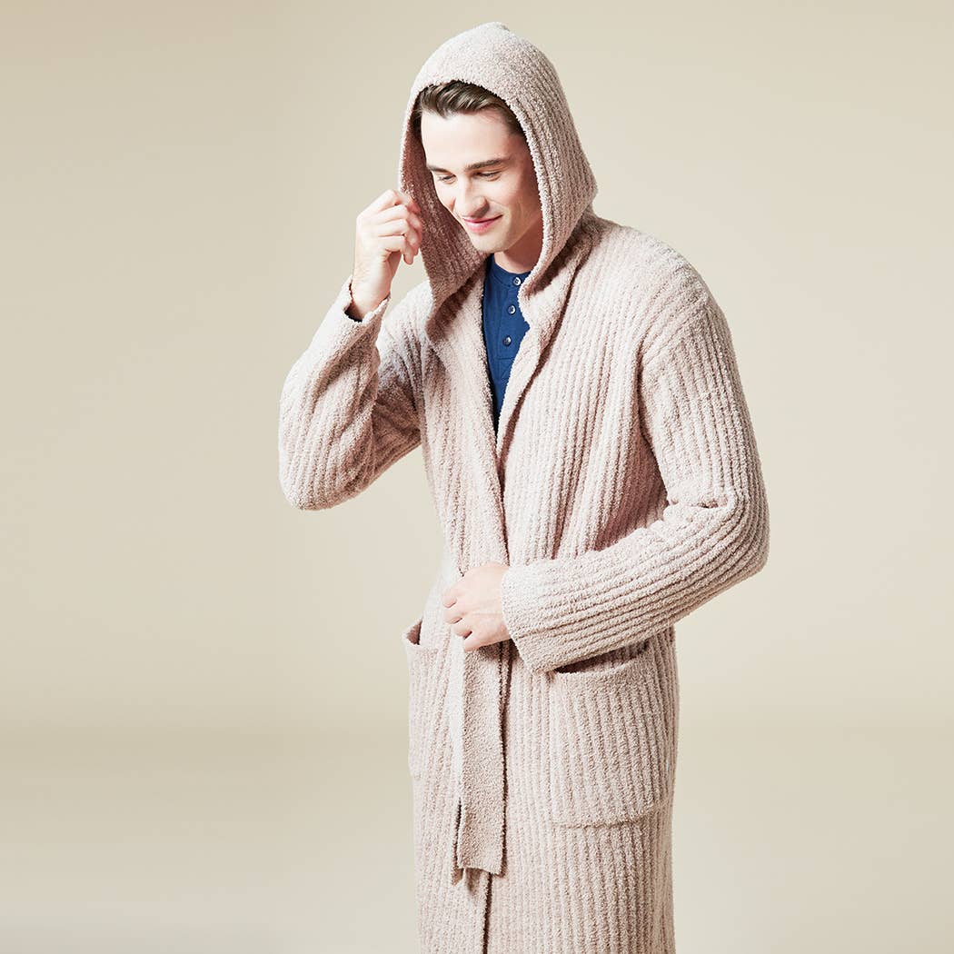 Softies - Solid Rib Marshmallow Unisex Hooded Robe
