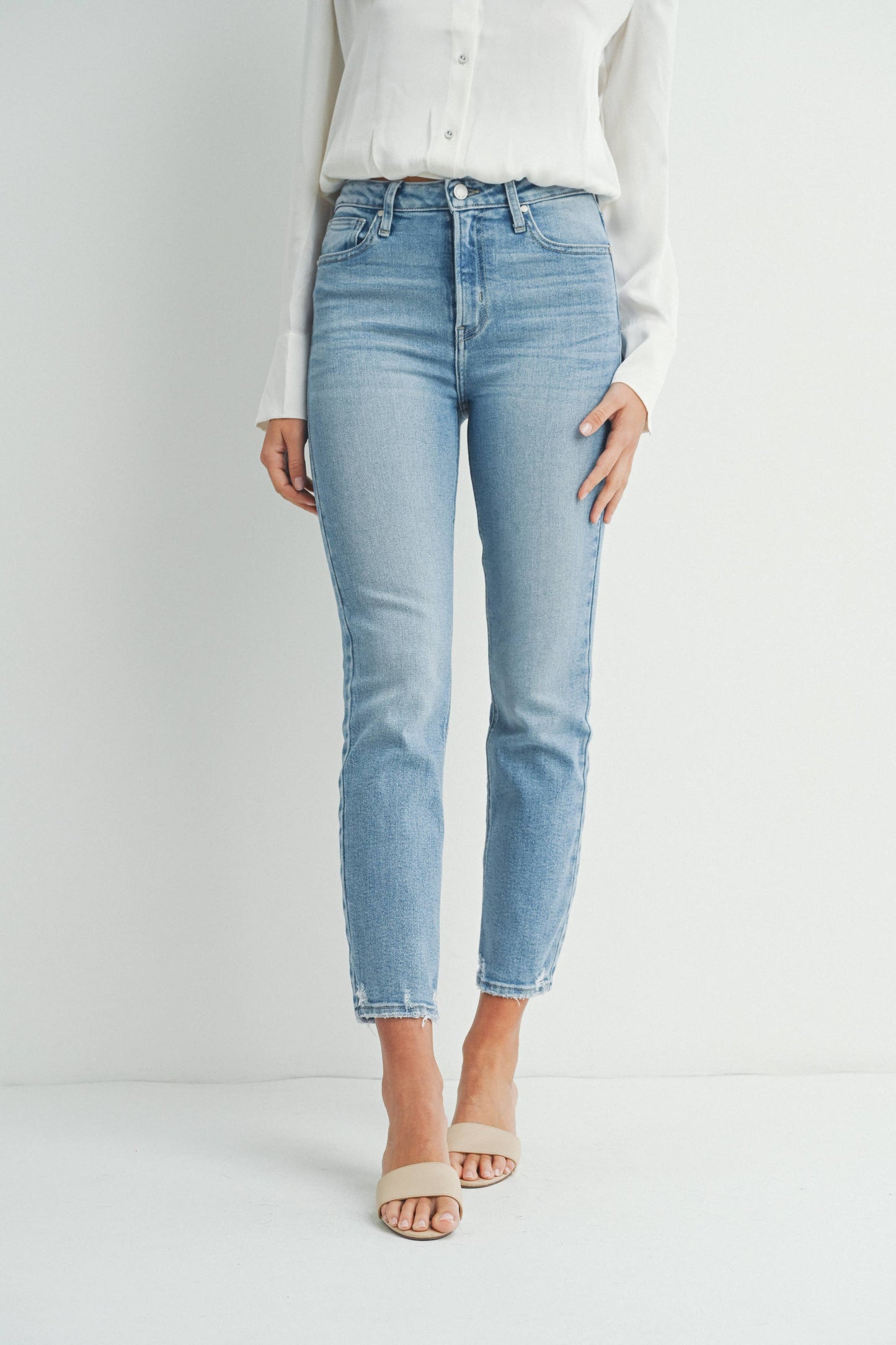 Just Black Denim - Hem Detail Comfort Straight BP455J