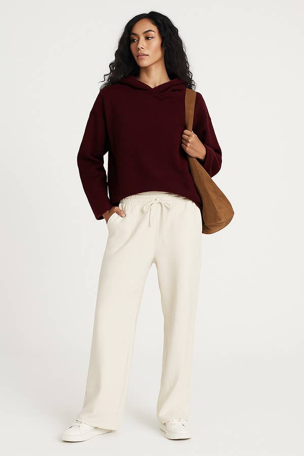 Meryl Unisex Knit Sweater Hoodie