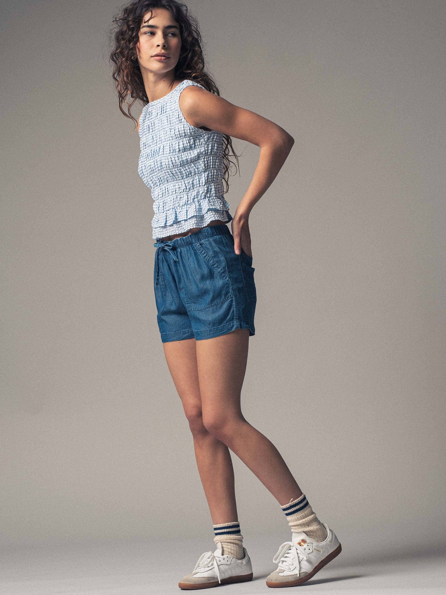 Sammi - Tencel Patch Pocket Summer Shorts