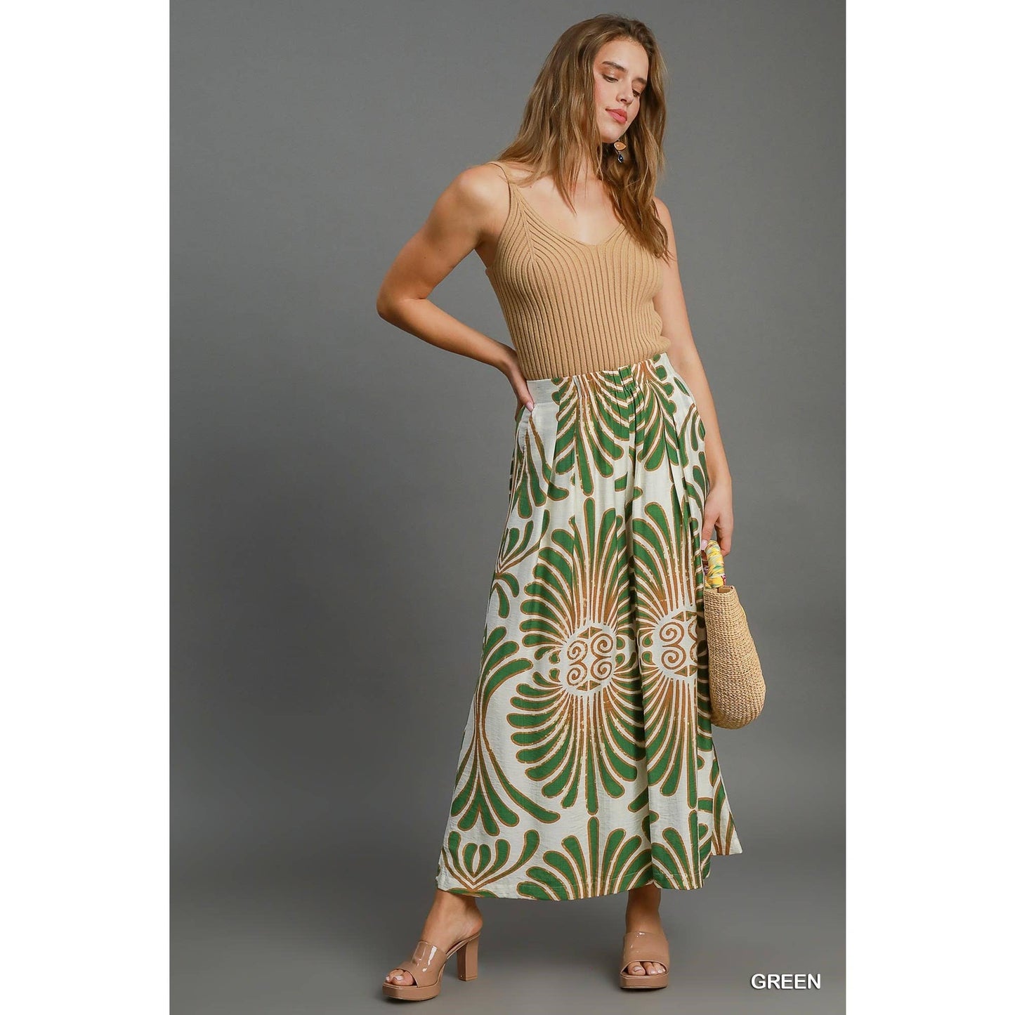 Donna Printed Skirt Pant