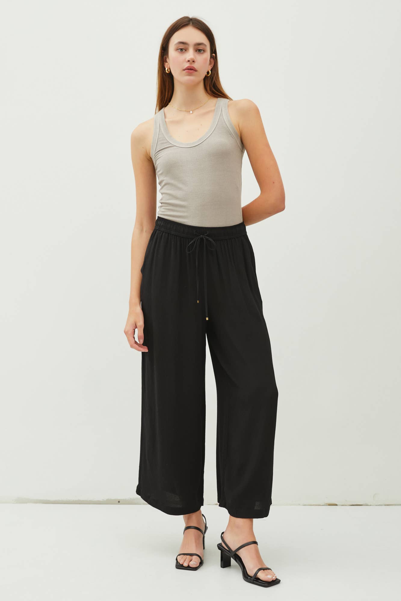 Danica - Drawstring Wide Leg Pants