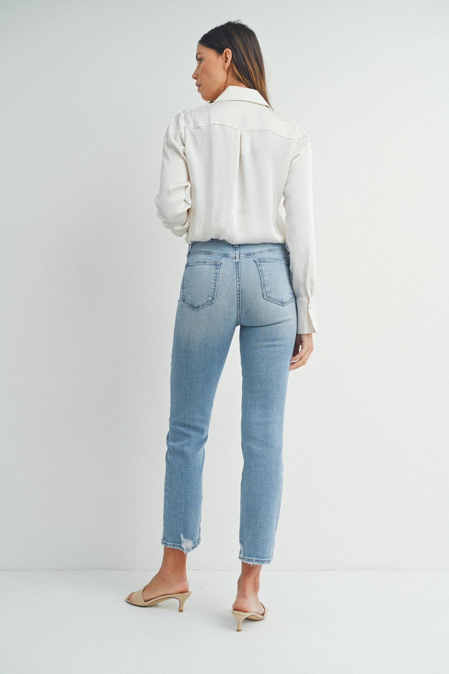 Just Black Denim - Hem Detail Comfort Straight BP455J