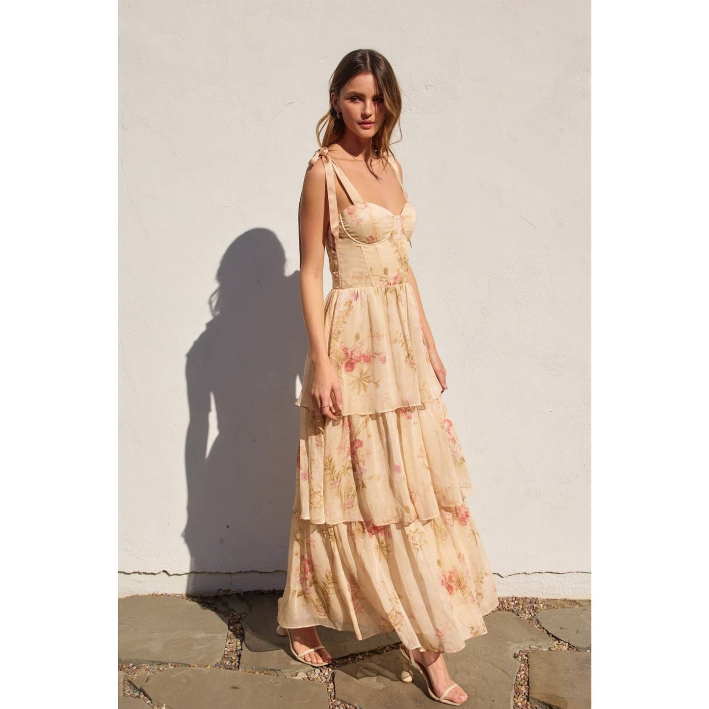 Kristi - Have My Heart Corset Layered Maxi Dress
