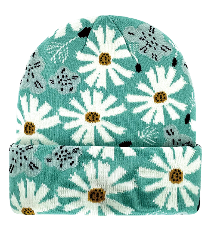 Floral Abstract Beanie
