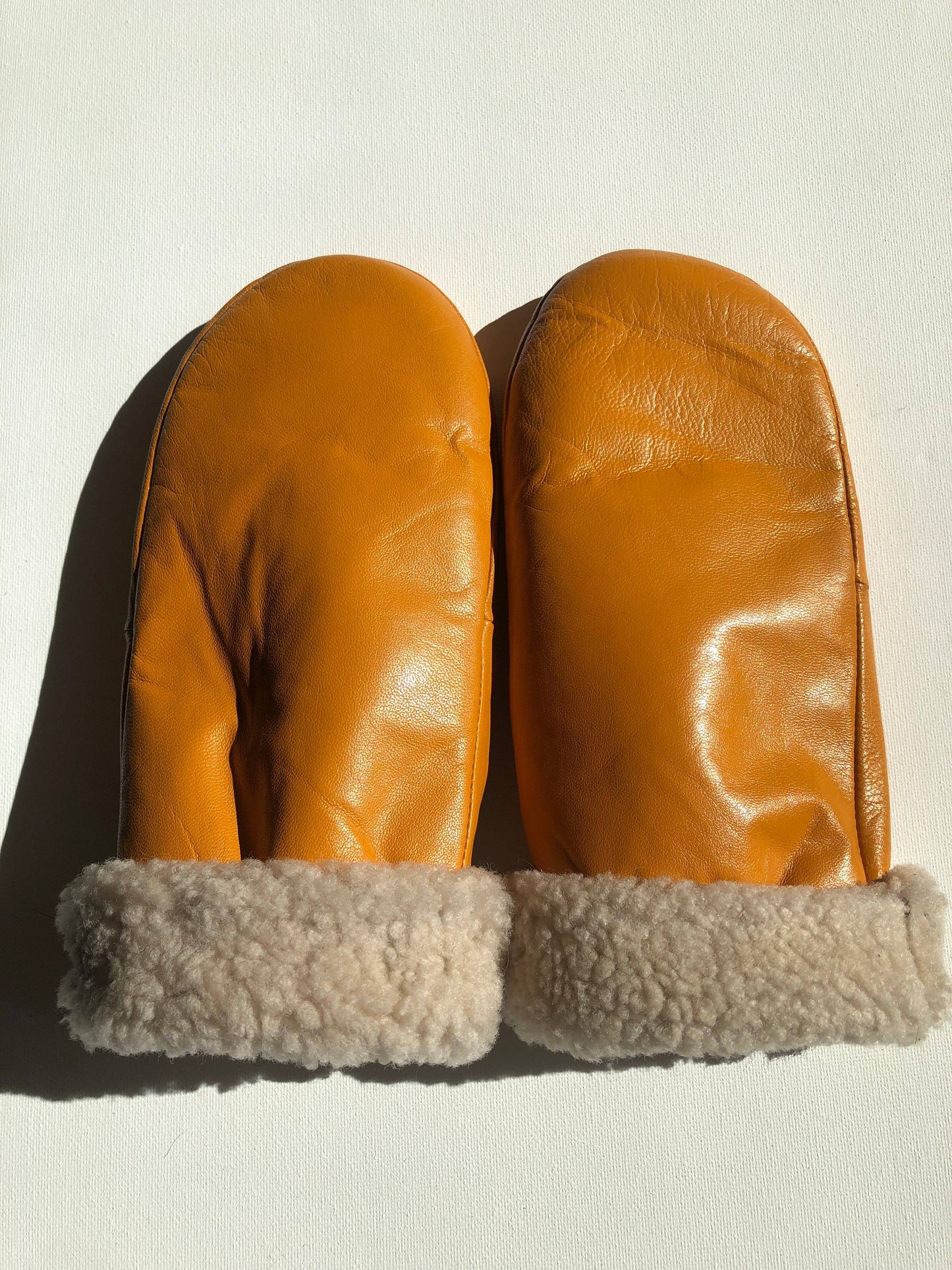 Leather Shearlings Mittens