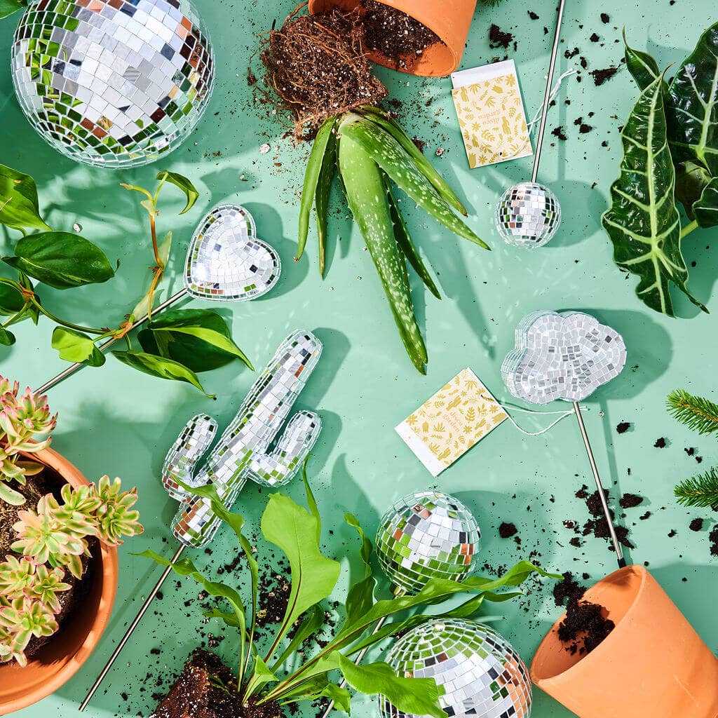 Disco Heart Plant Decor