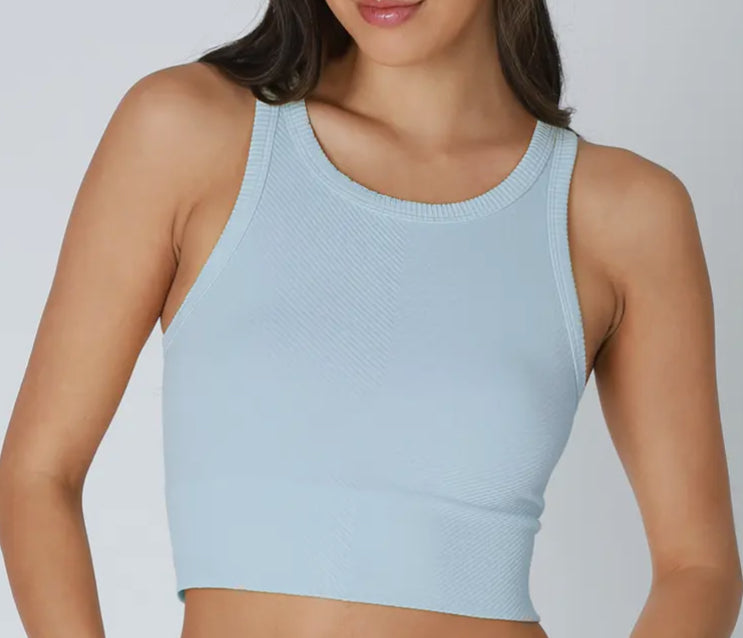 NIKIBIKI Chevron Highneck Crop Top