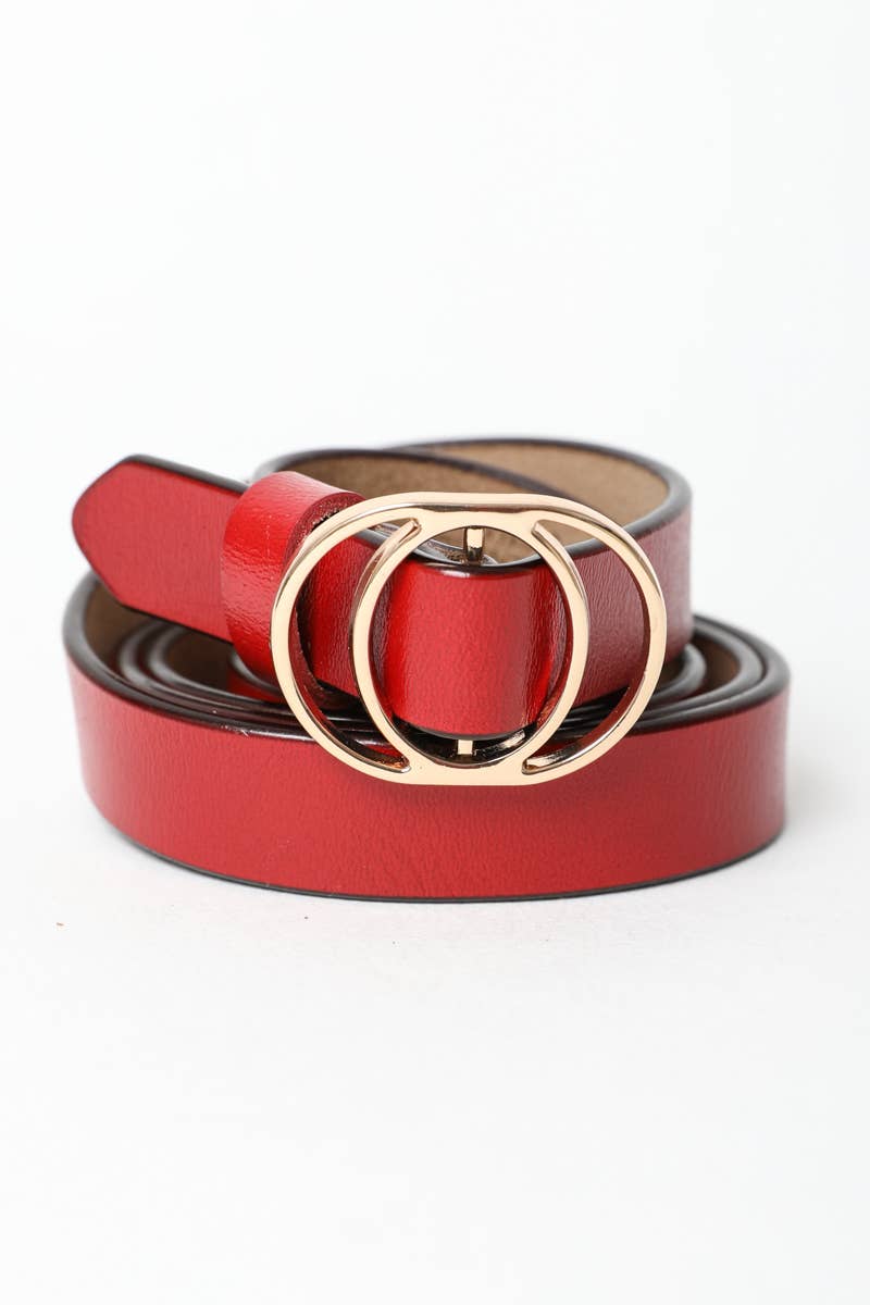 Double Ring Buckle Cinch Belt