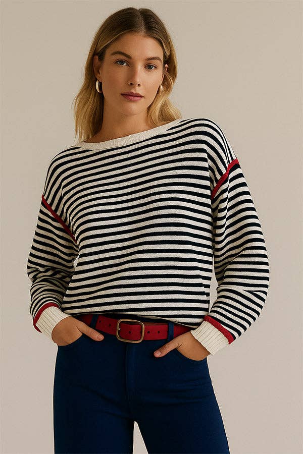 Diane Classic Striped Knit Sweater