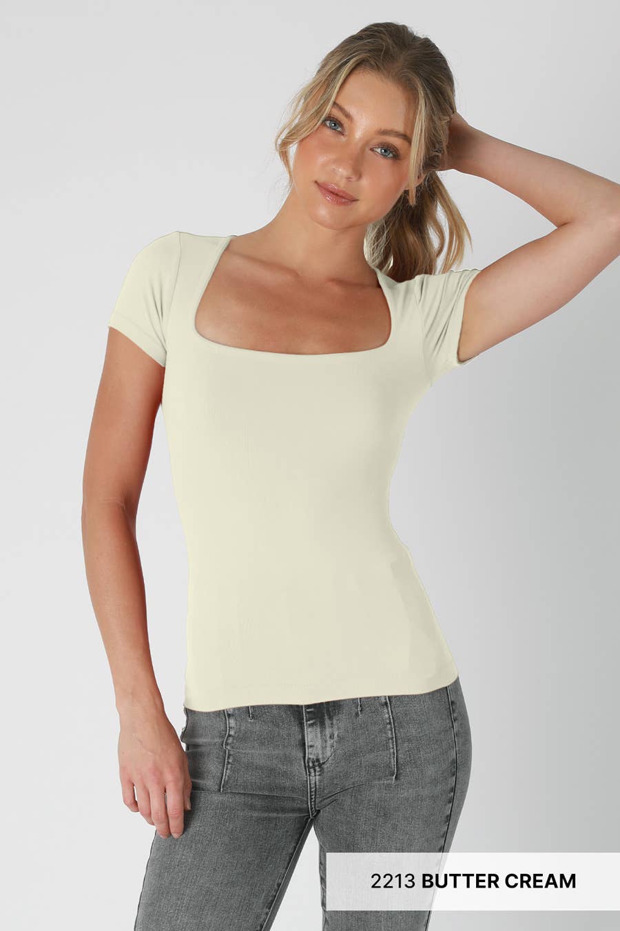 Square Neck SS Top Nikibiki