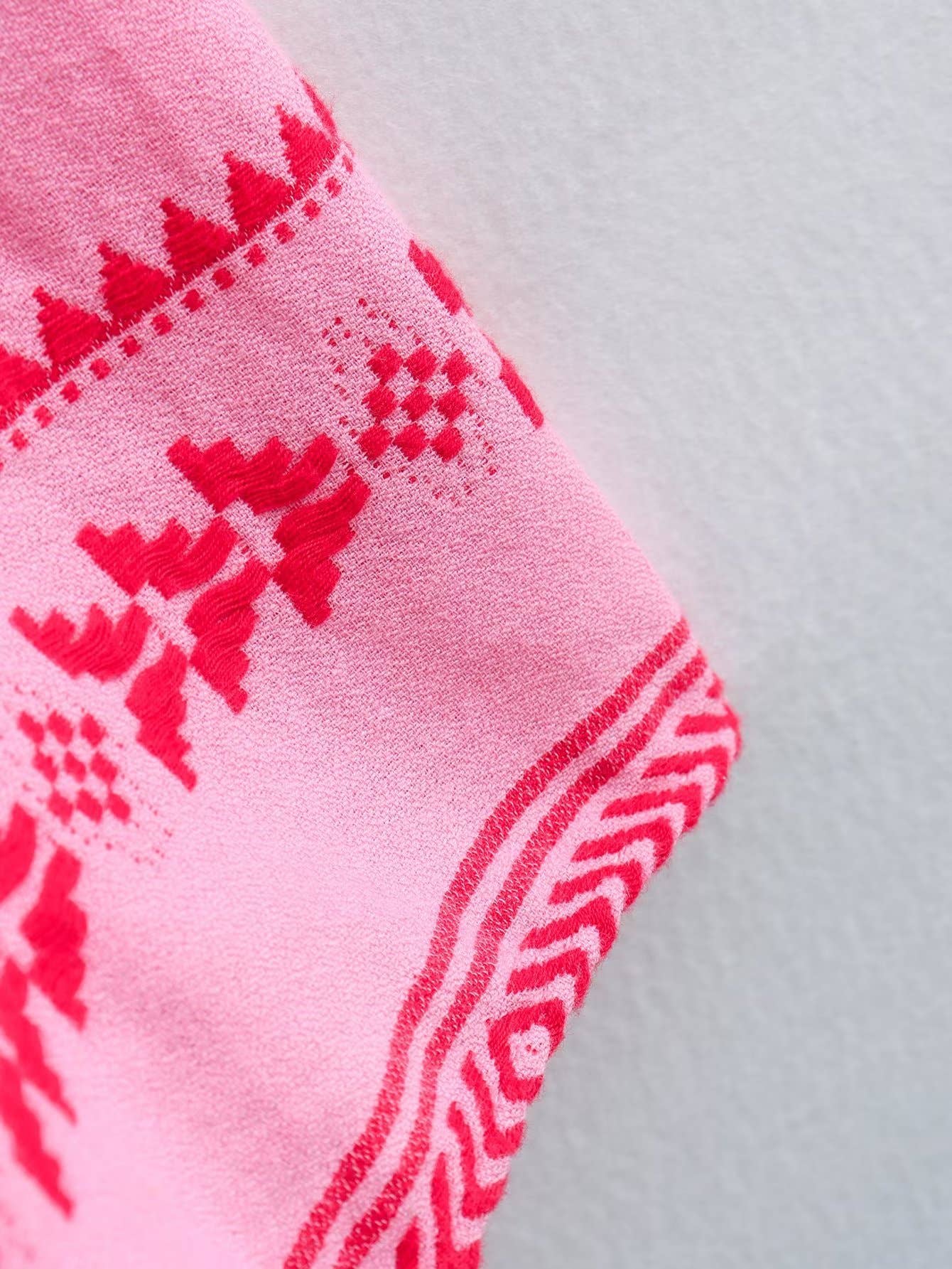 Ryla Print Crochet Slip Maxi Dress Rosa