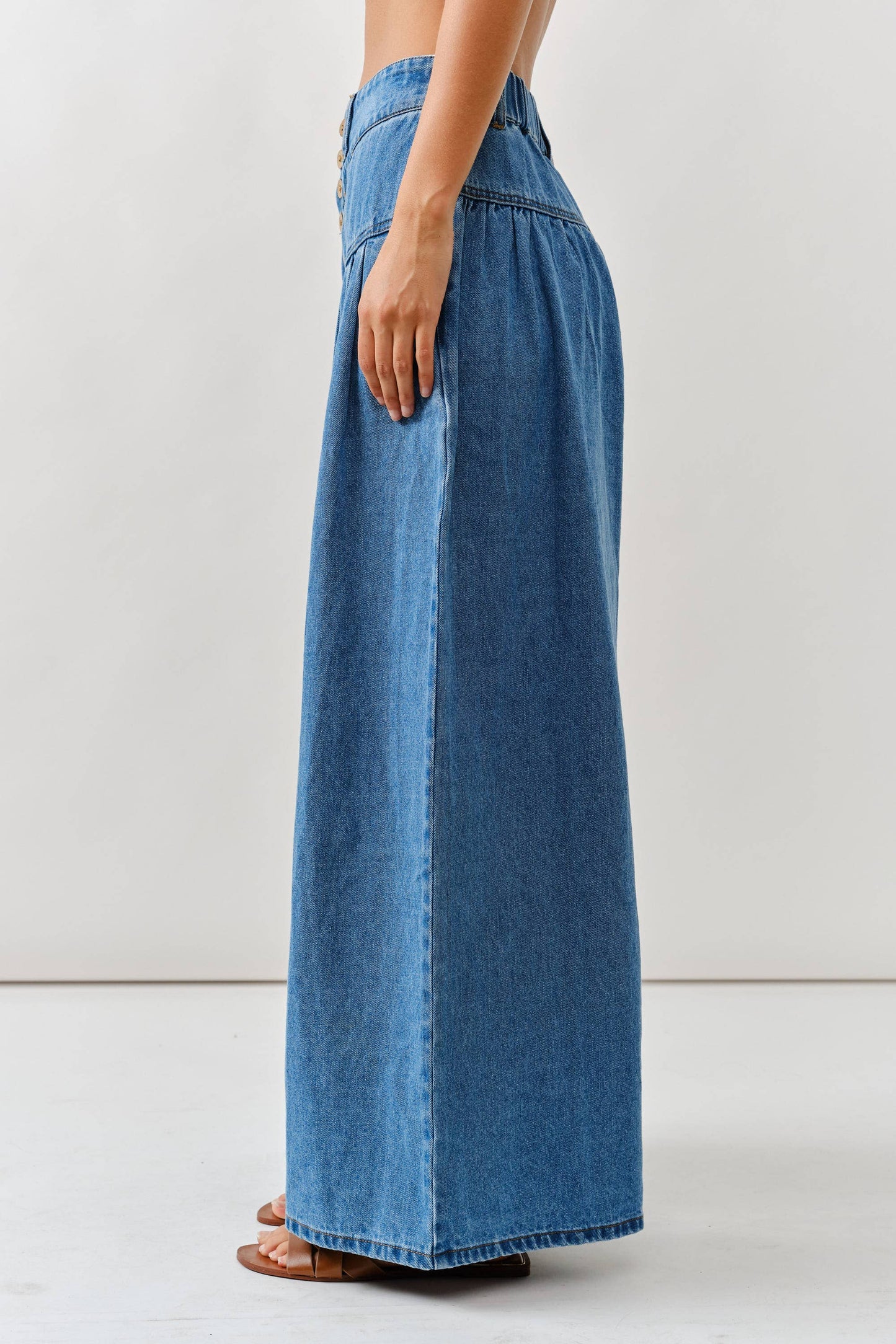 Anna Button Down Flare Jeans