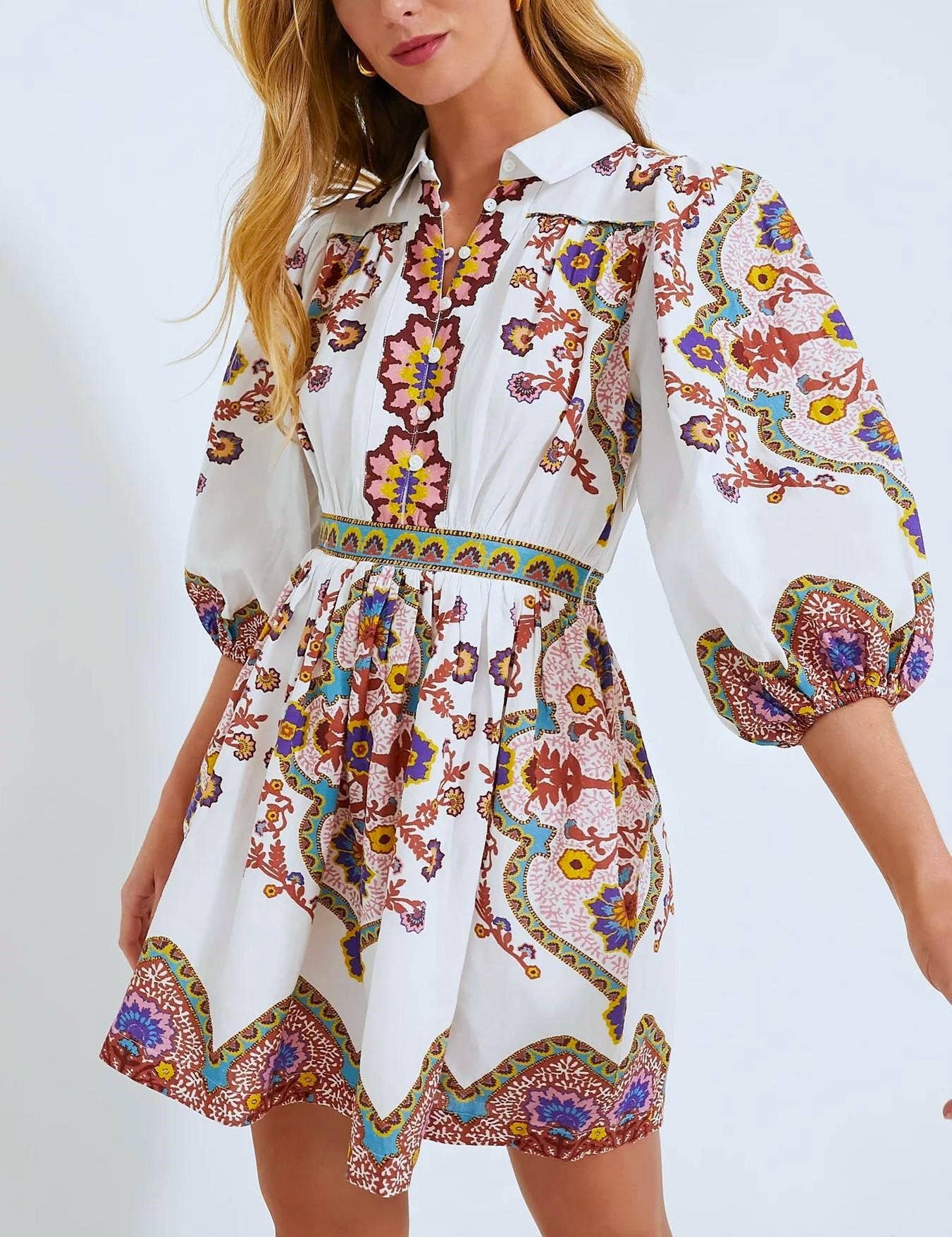 Penelope Print Pocket Dress Rosa