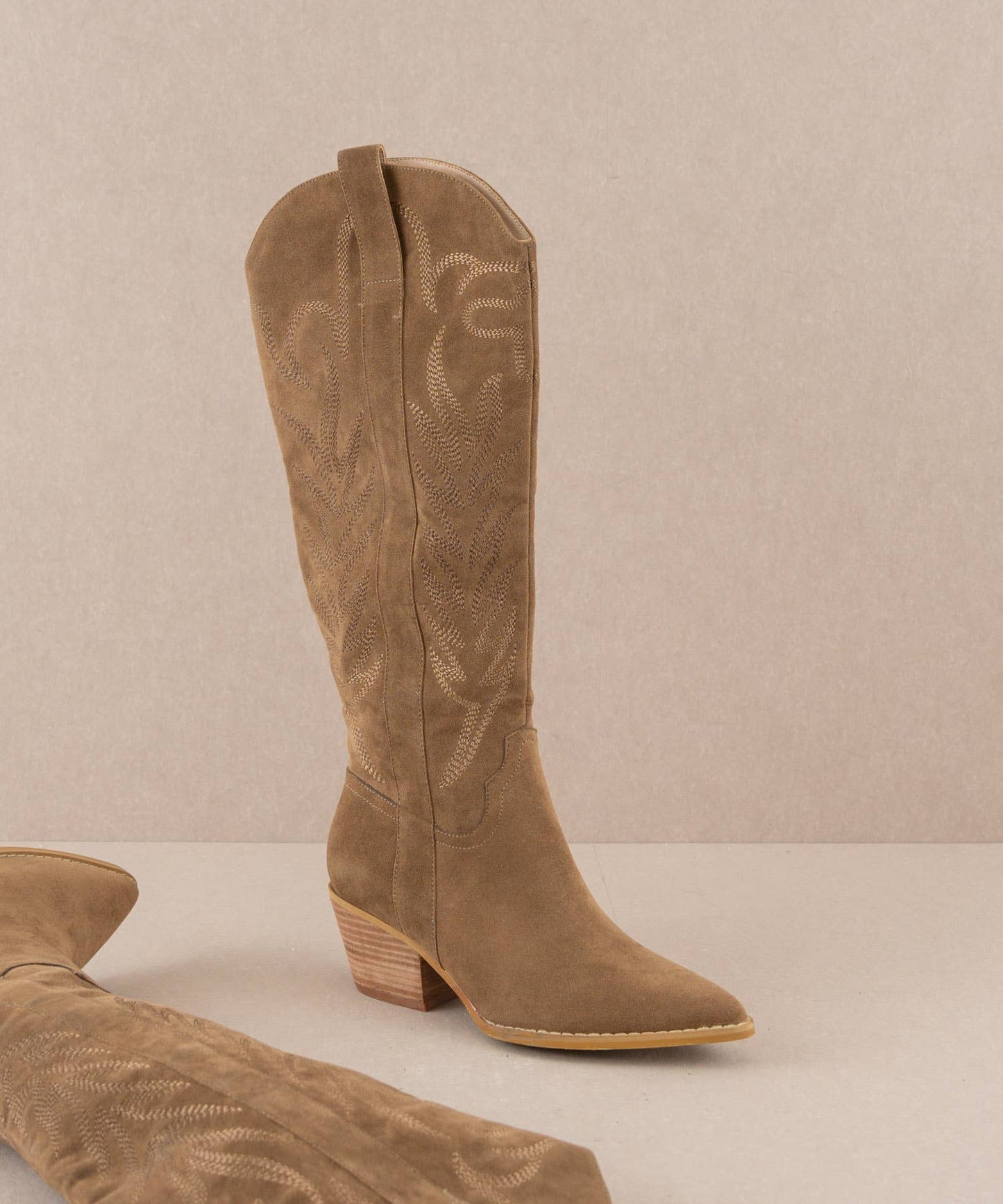 Oasis Society The Samara Brown | Embroidered Western Tall Boot