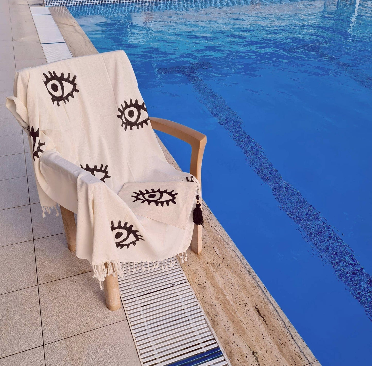 Evil Eye Beach Towel by Moa
