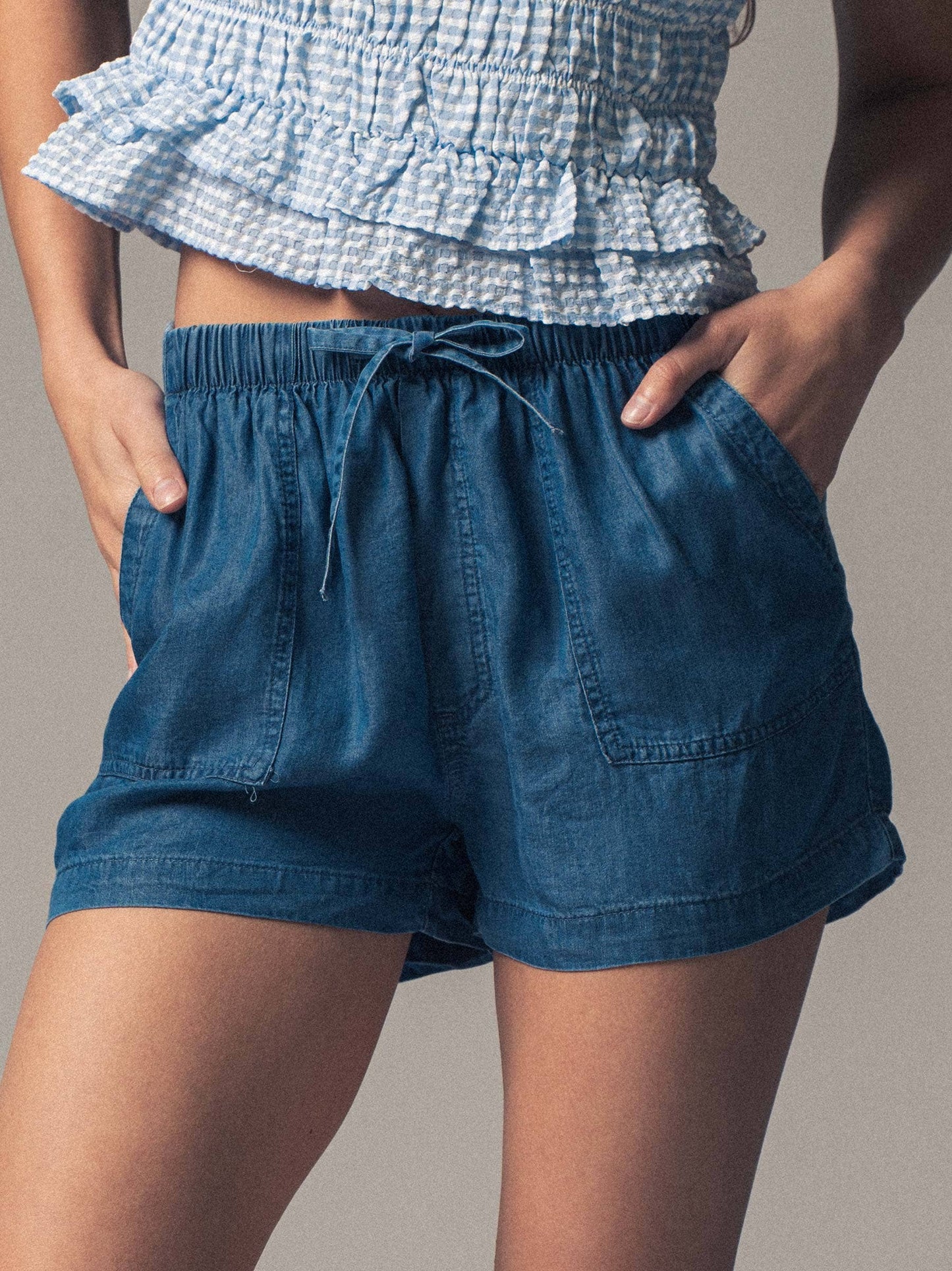 Sammi - Tencel Patch Pocket Summer Shorts