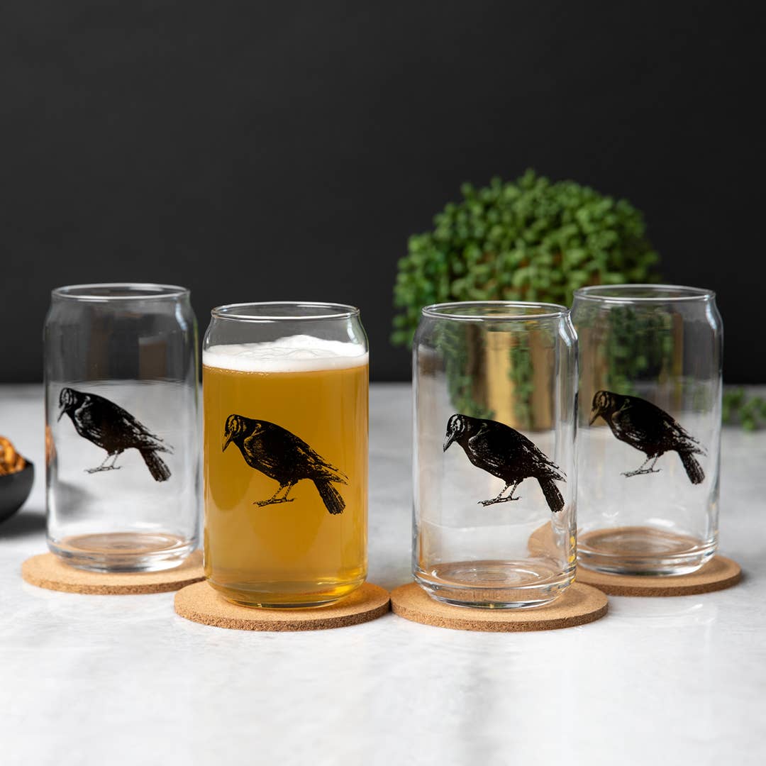 Crow Can Glass | Glass Cup | Iced Coffee Cup