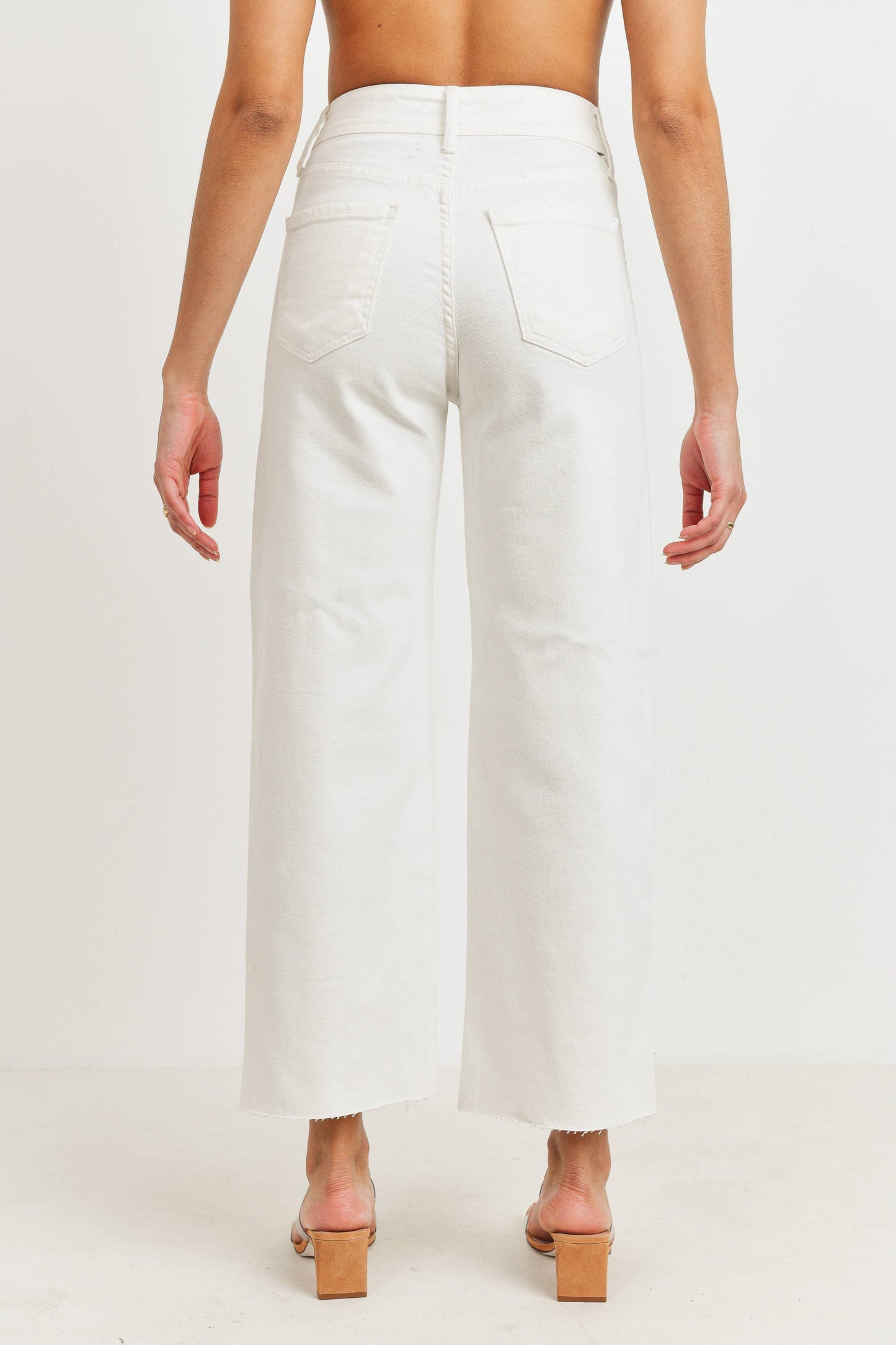 Just Black Denim - High Rise Utility Wide Leg Off White BP353J