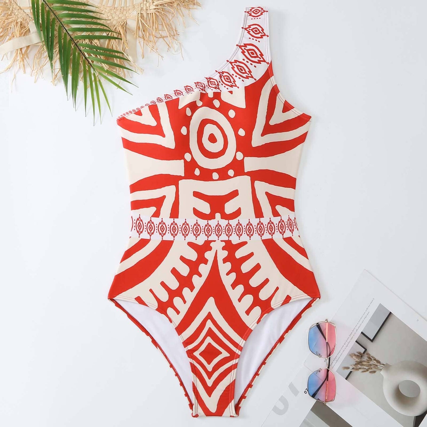 Serena - One Shoulder One Piece Swimwear with matching pant.