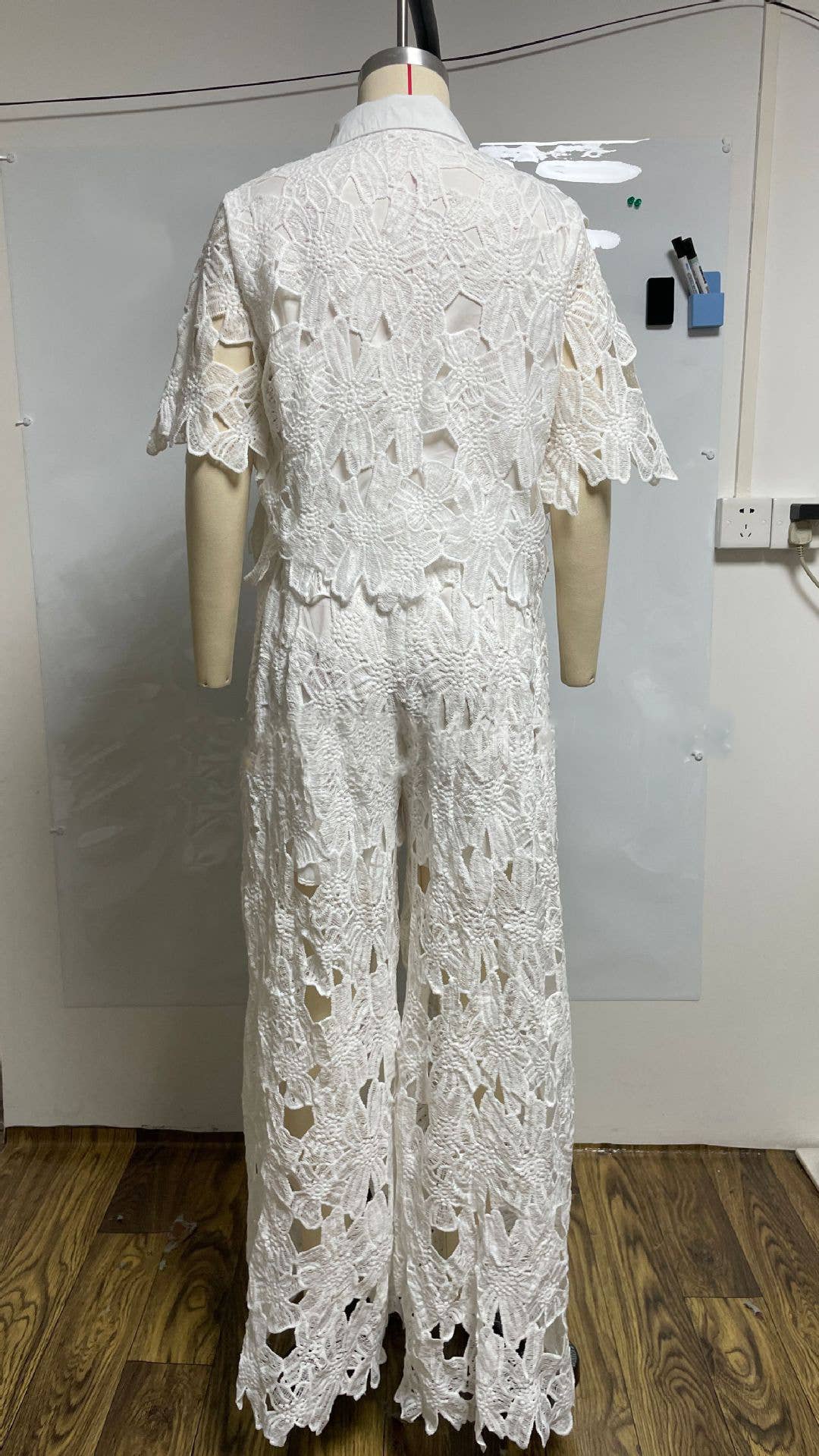 Camila Crochet Floral Lace Button-down shirts