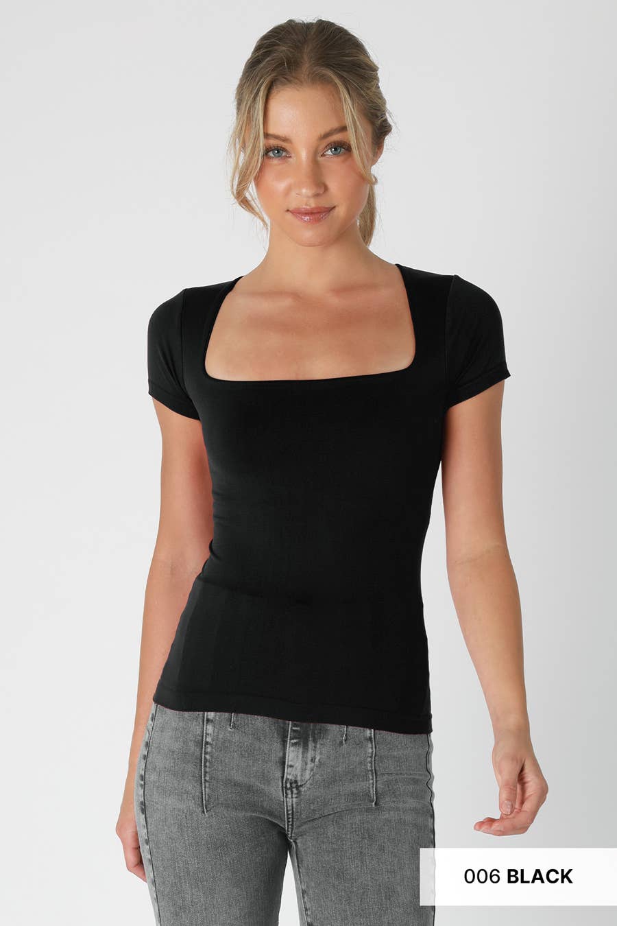 Square Neck SS Top Nikibiki