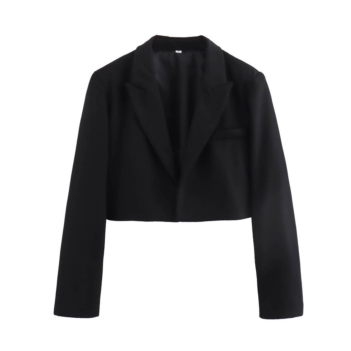 Blair - Buttonless Slim-Fit Lapel Cropped Blazer