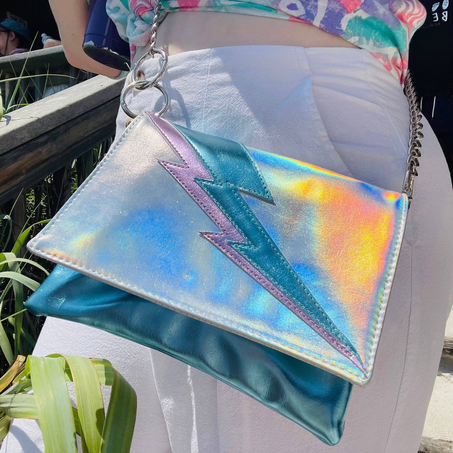 Lightning Bolt Romy Convertible Clutch - Iridescent Dream