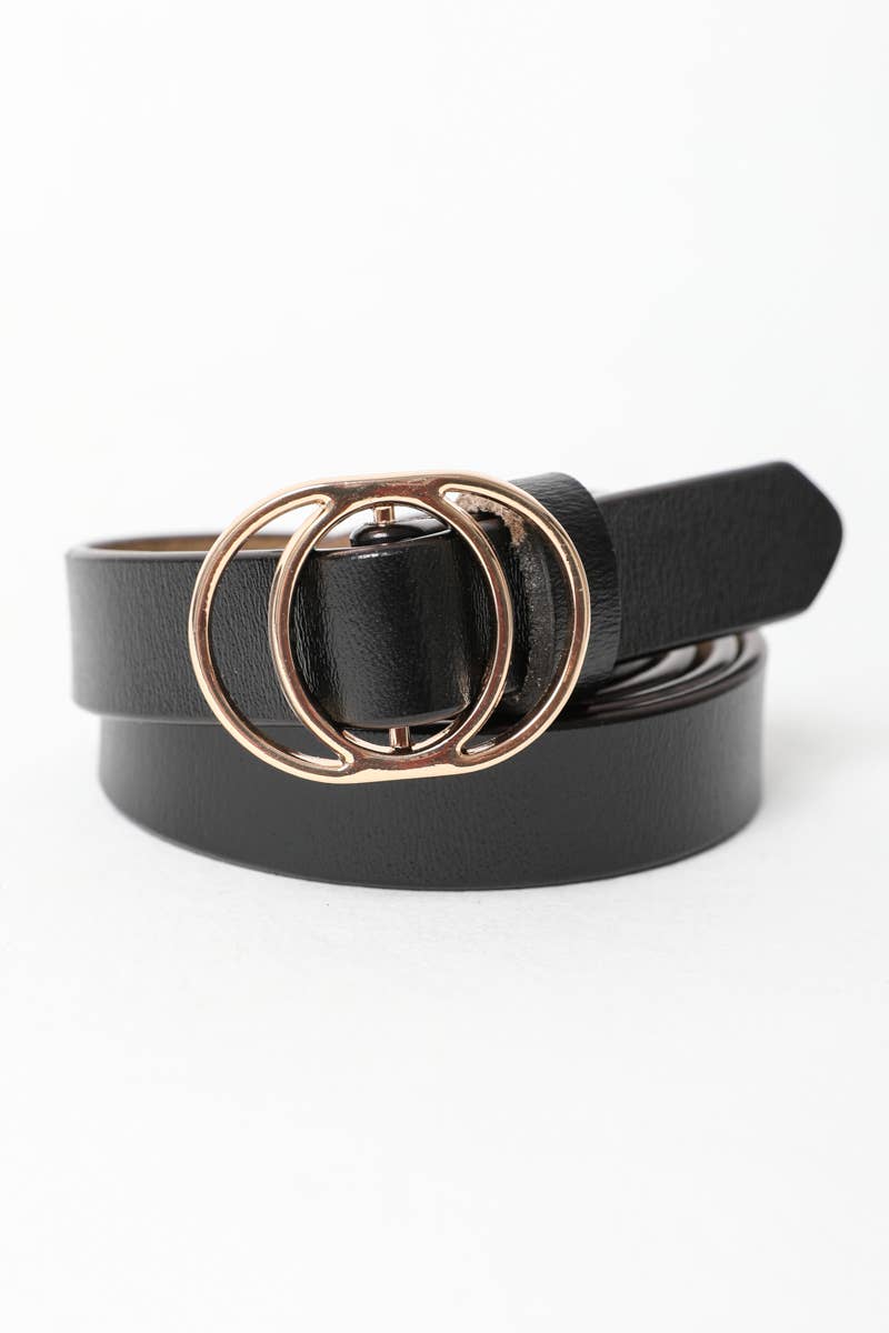 Double Ring Buckle Cinch Belt