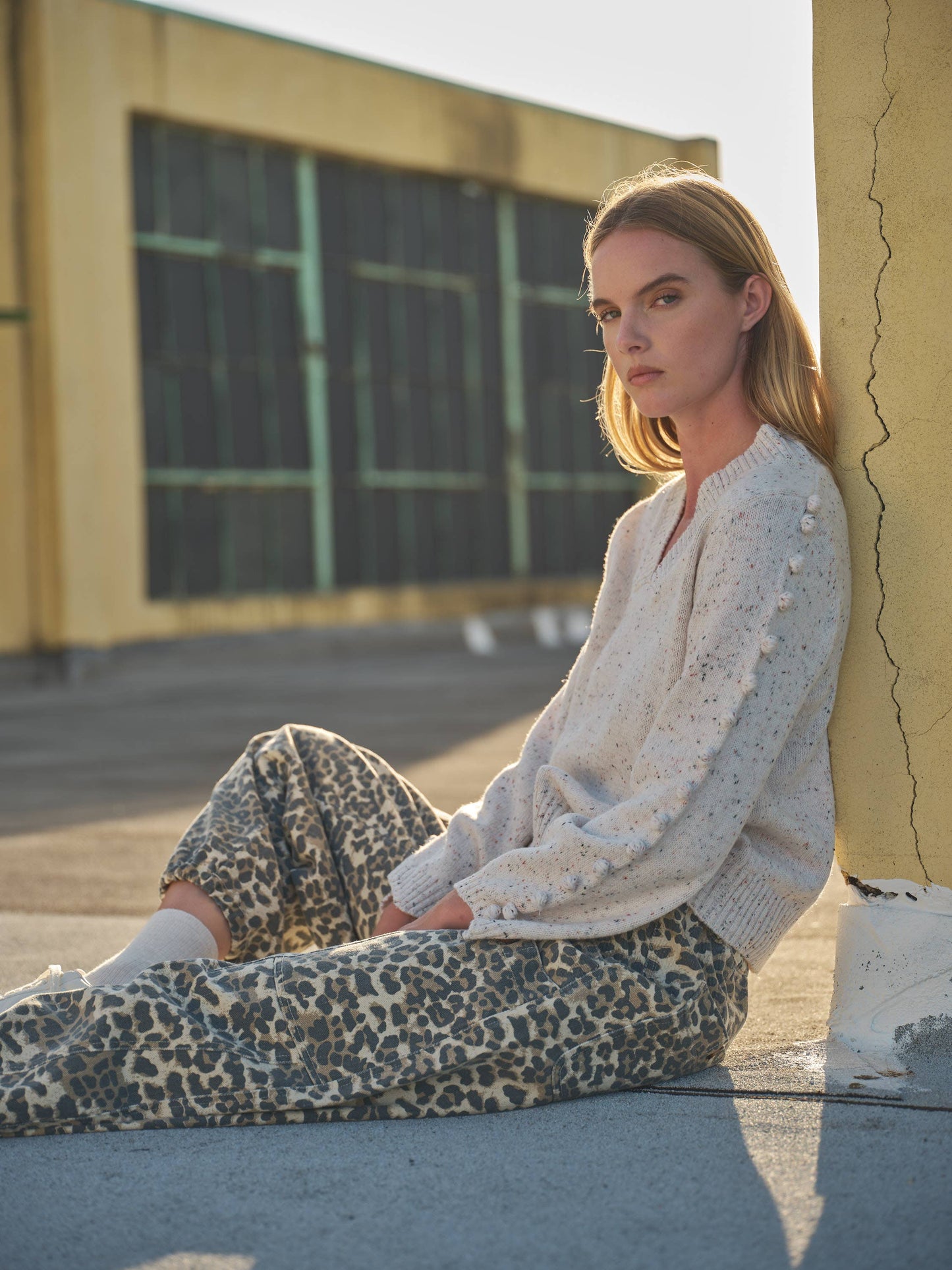 Leo - LEOPARD PRINT RELAXED FIT PULL-ON PANTS