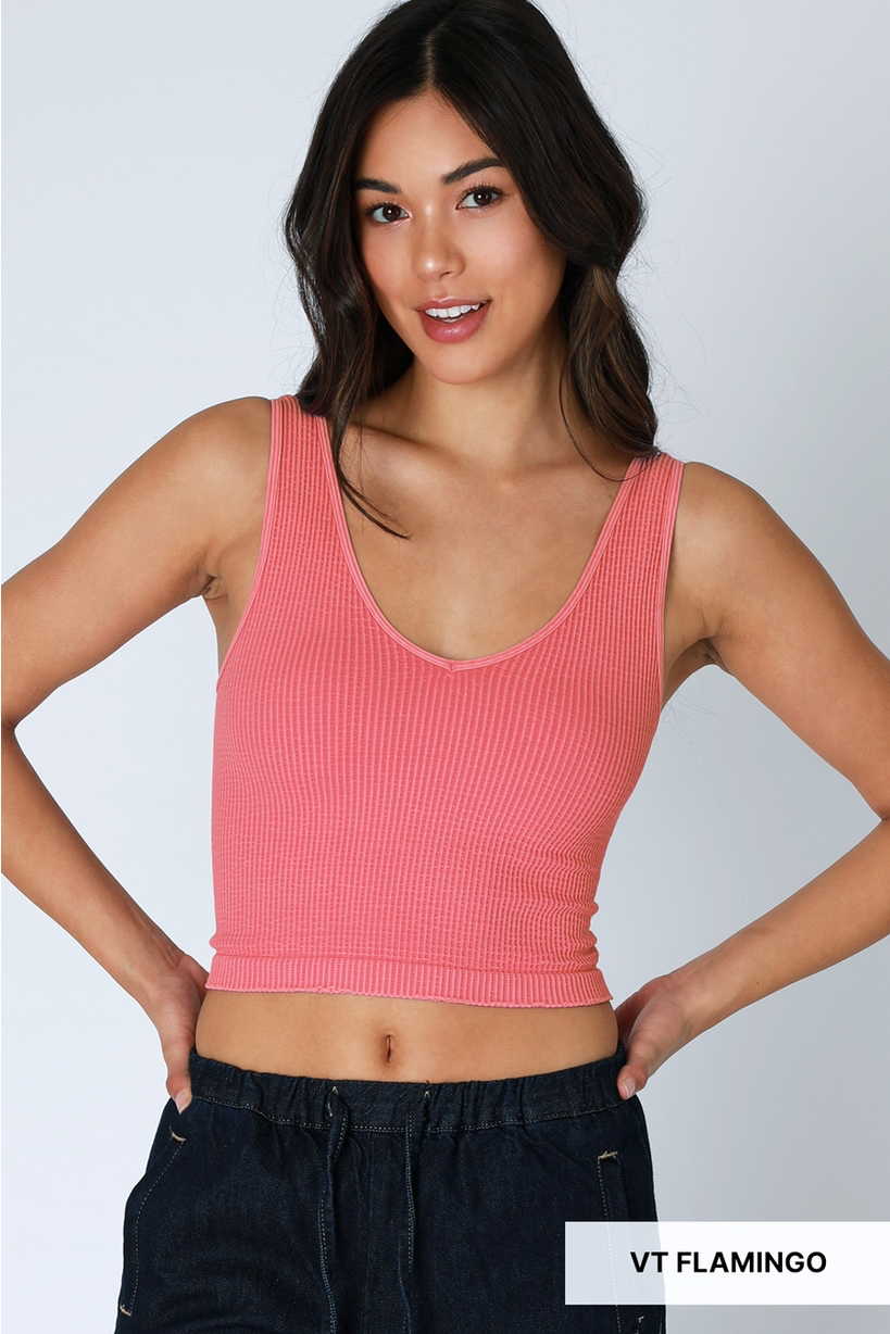 NIKIBIKI Reversible Ribbed Crop Top