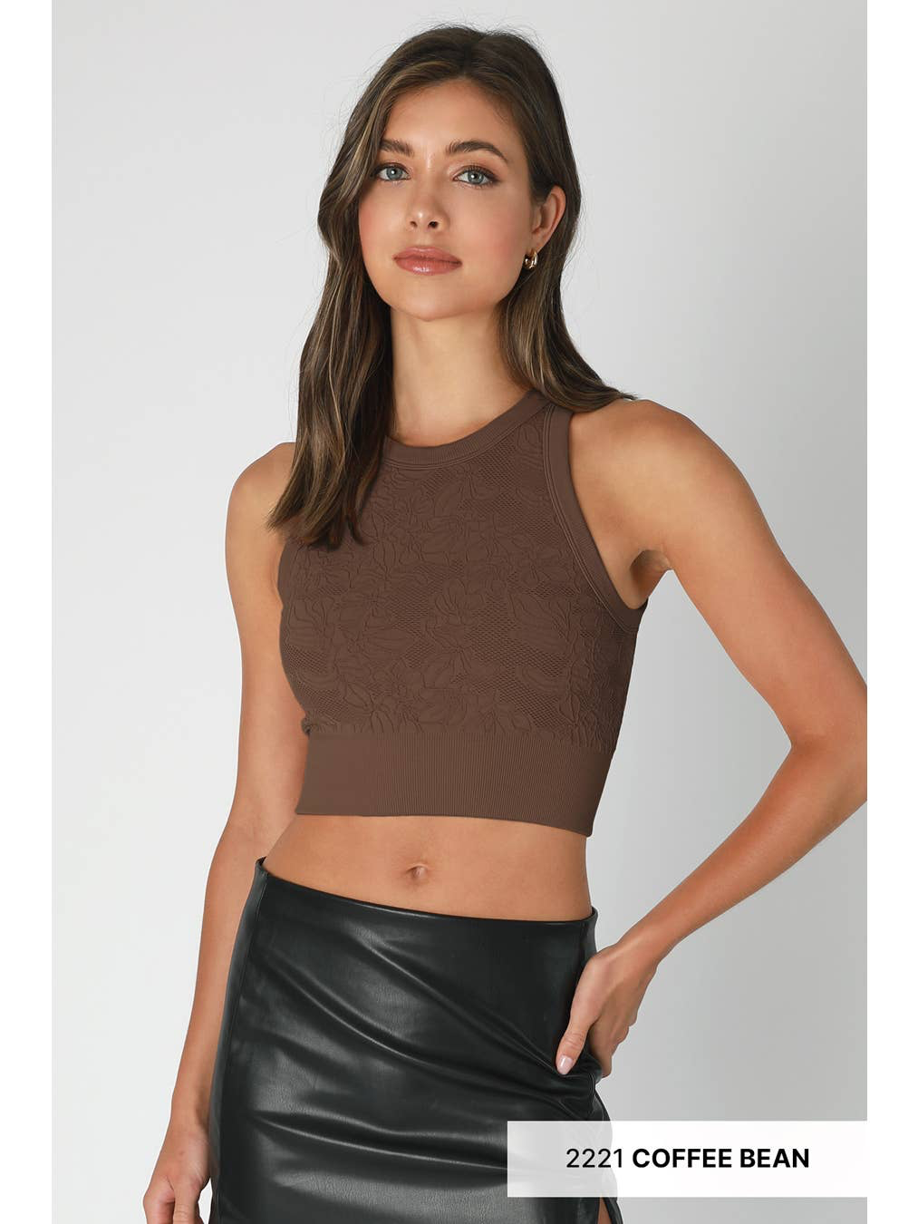 NIKIBIKI Lace High Neck Crop