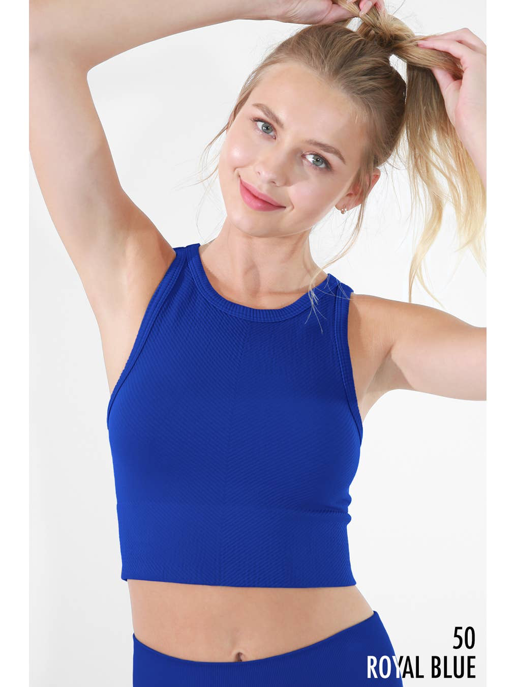 NIKIBIKI Chevron Highneck Crop Top