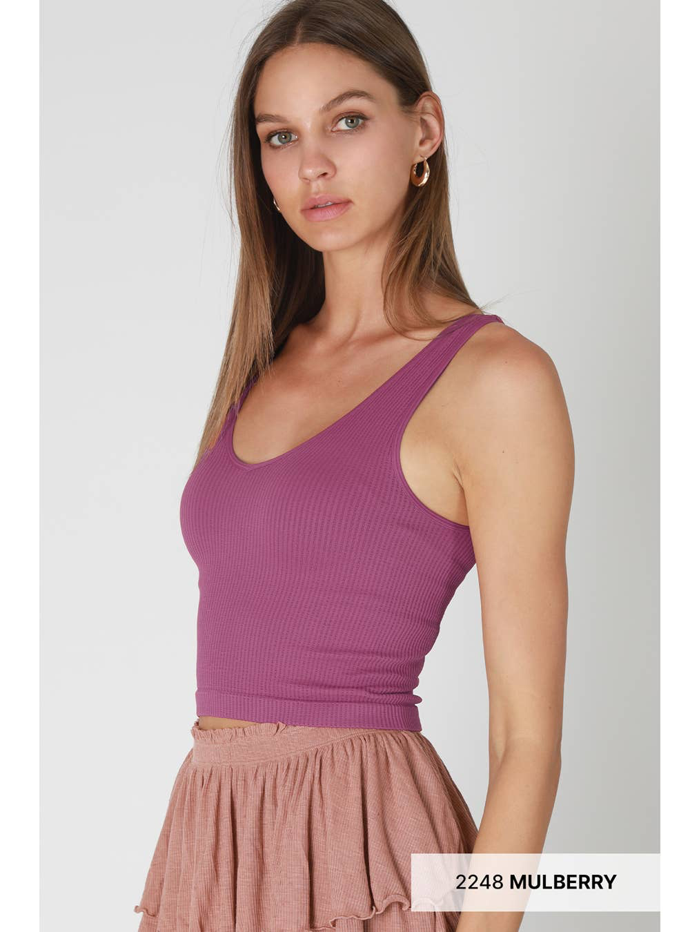 NIKIBIKI Reversible Ribbed Crop Top
