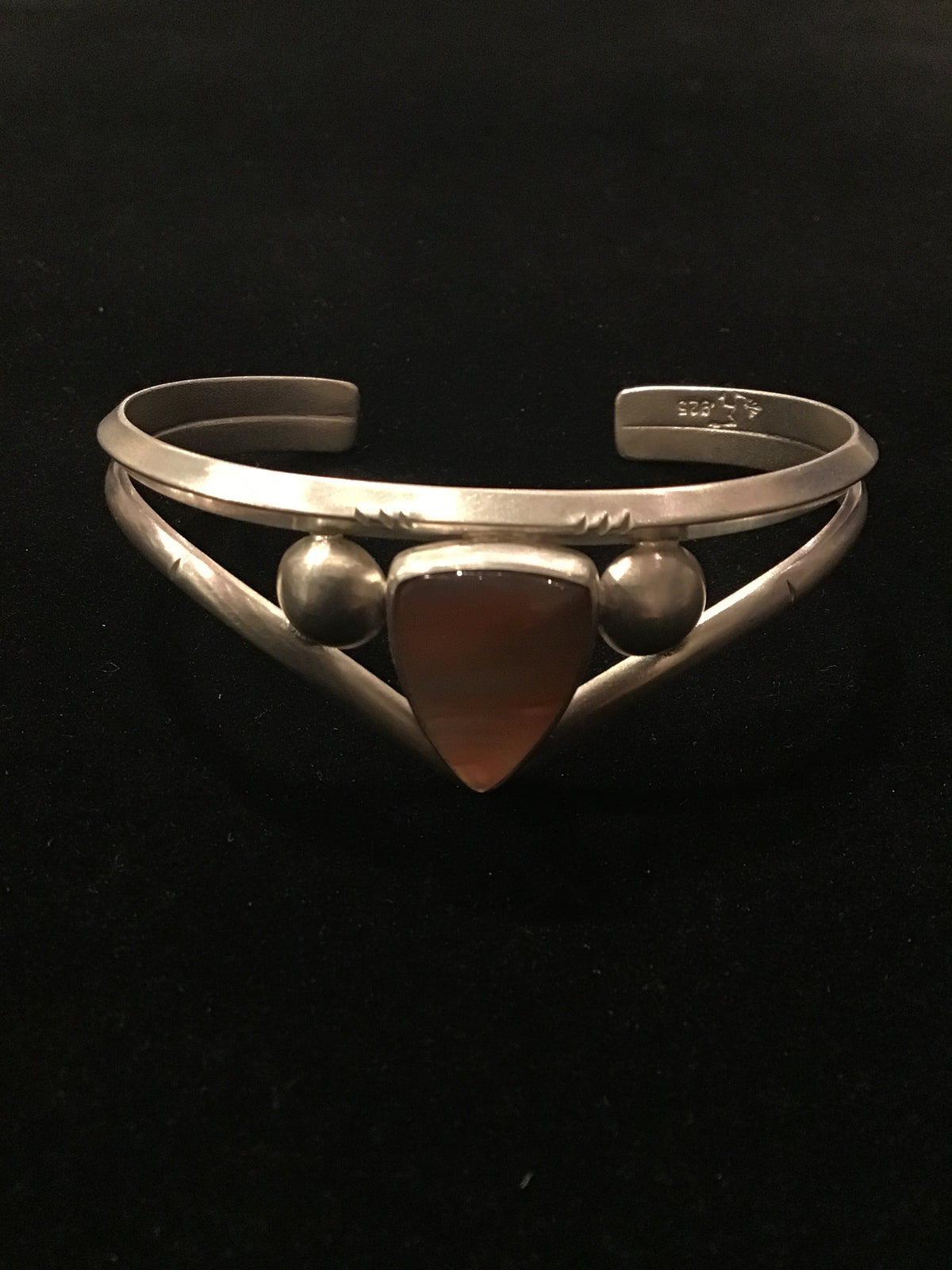 Botswana Agate Sterling Silver Cuff