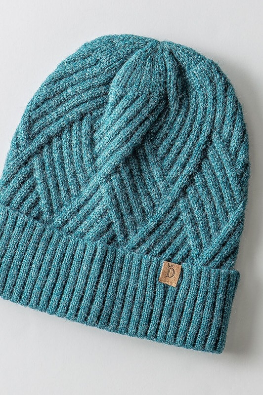 Textured Knit Cuff Beanie
