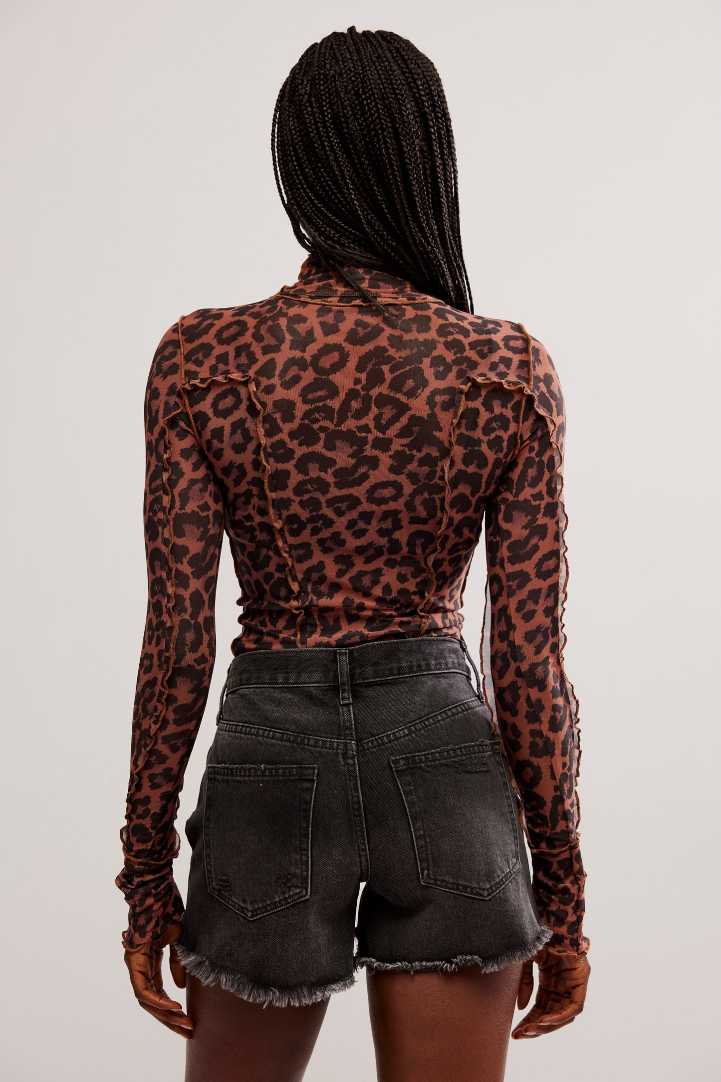 Free People Charlie Printed Mesh Top