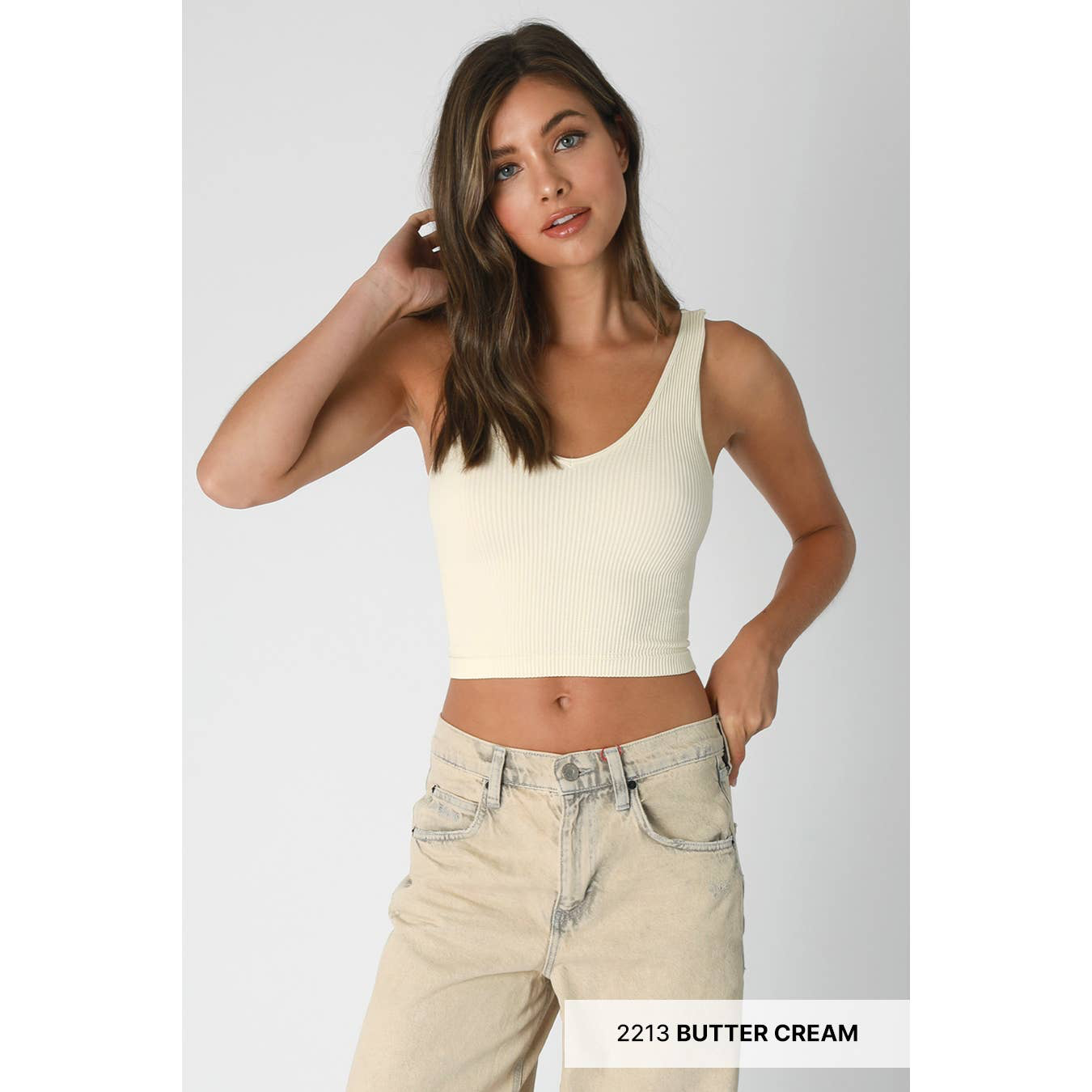 NIKIBIKI Reversible Ribbed Crop Top