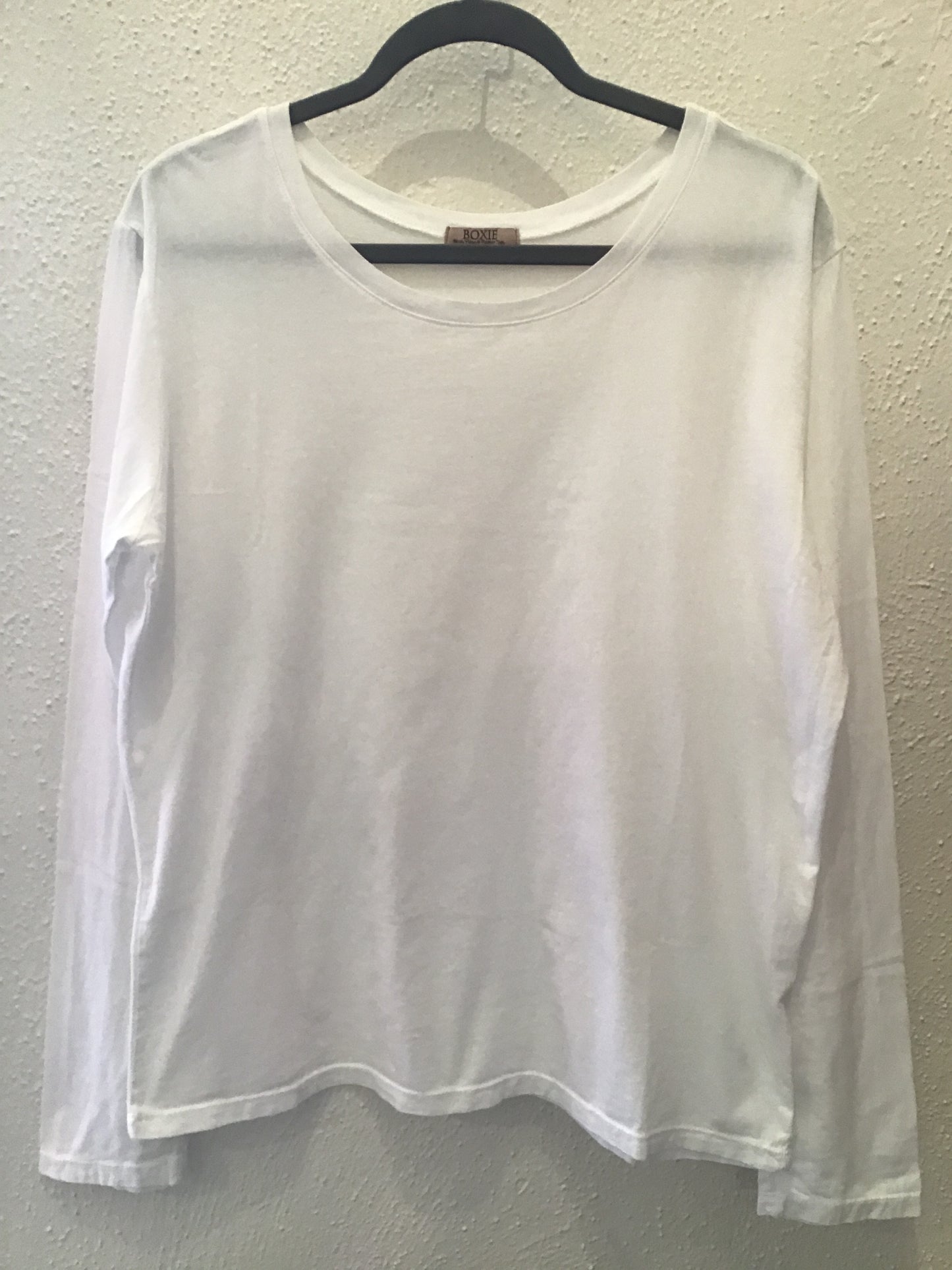 Boxie Tees Long Sleeve Boxy Crew Neck Tee