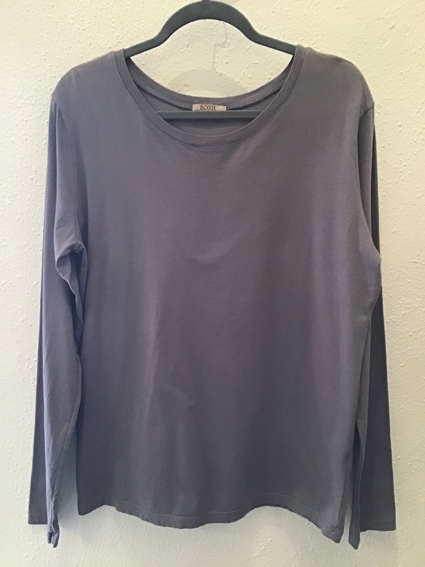 Boxie Tees Long Sleeve Boxy Crew Neck Tee