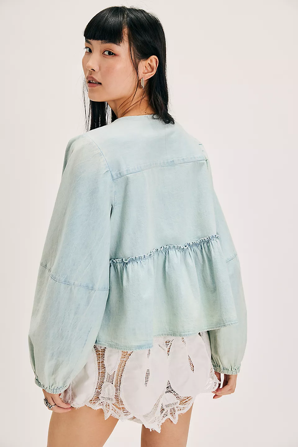 Free People Denim Brunch Babe