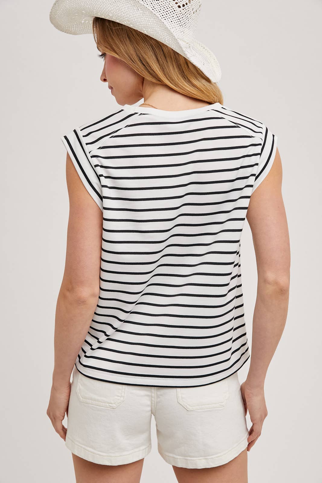 Lisa- Striped Muscle Tee