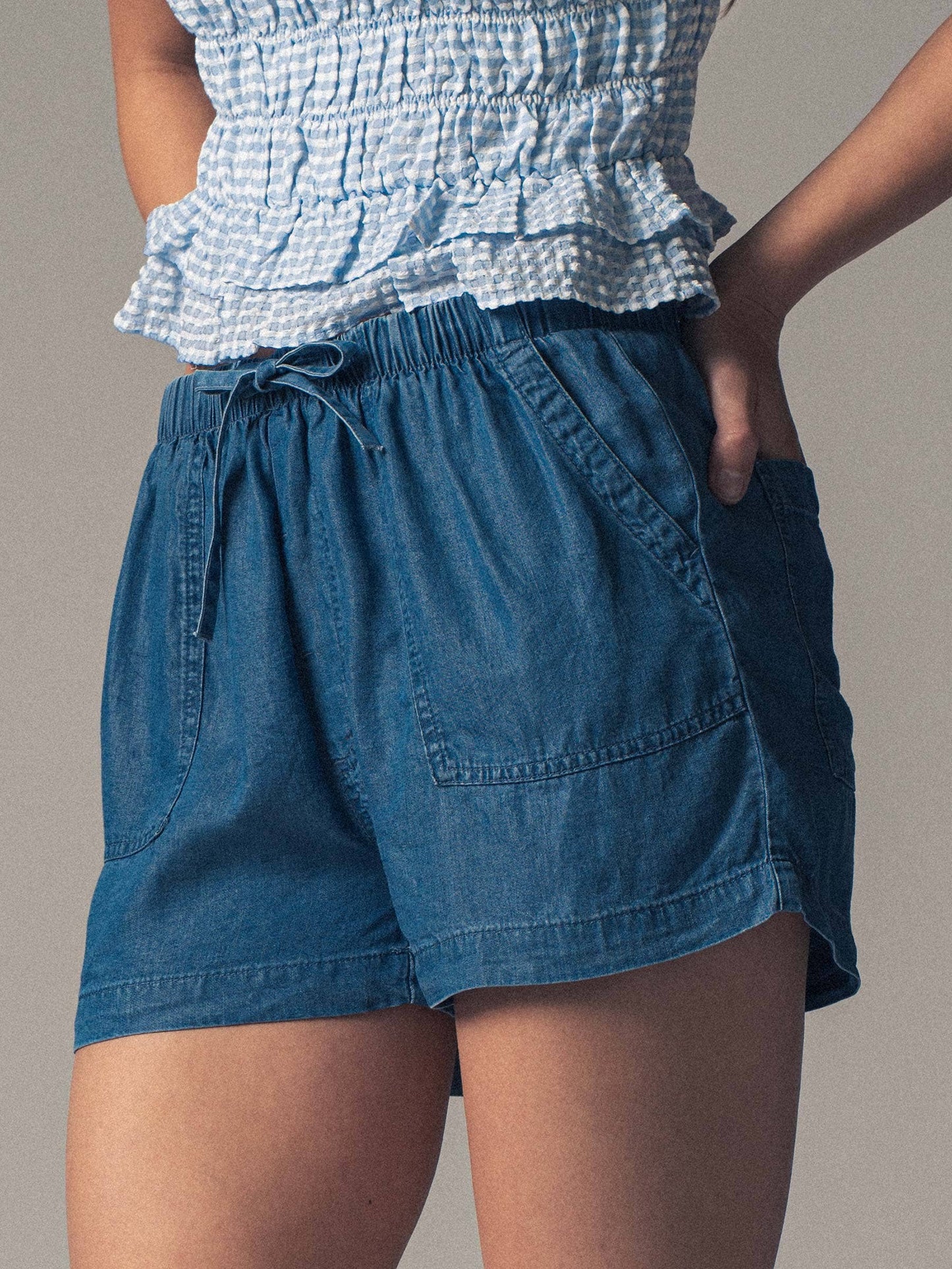 Sammi - Tencel Patch Pocket Summer Shorts