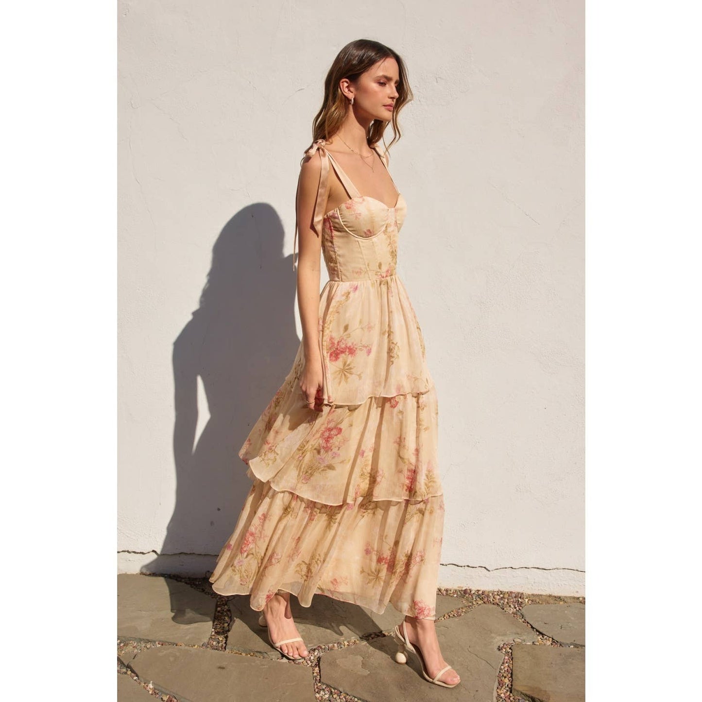 Kristi - Have My Heart Corset Layered Maxi Dress