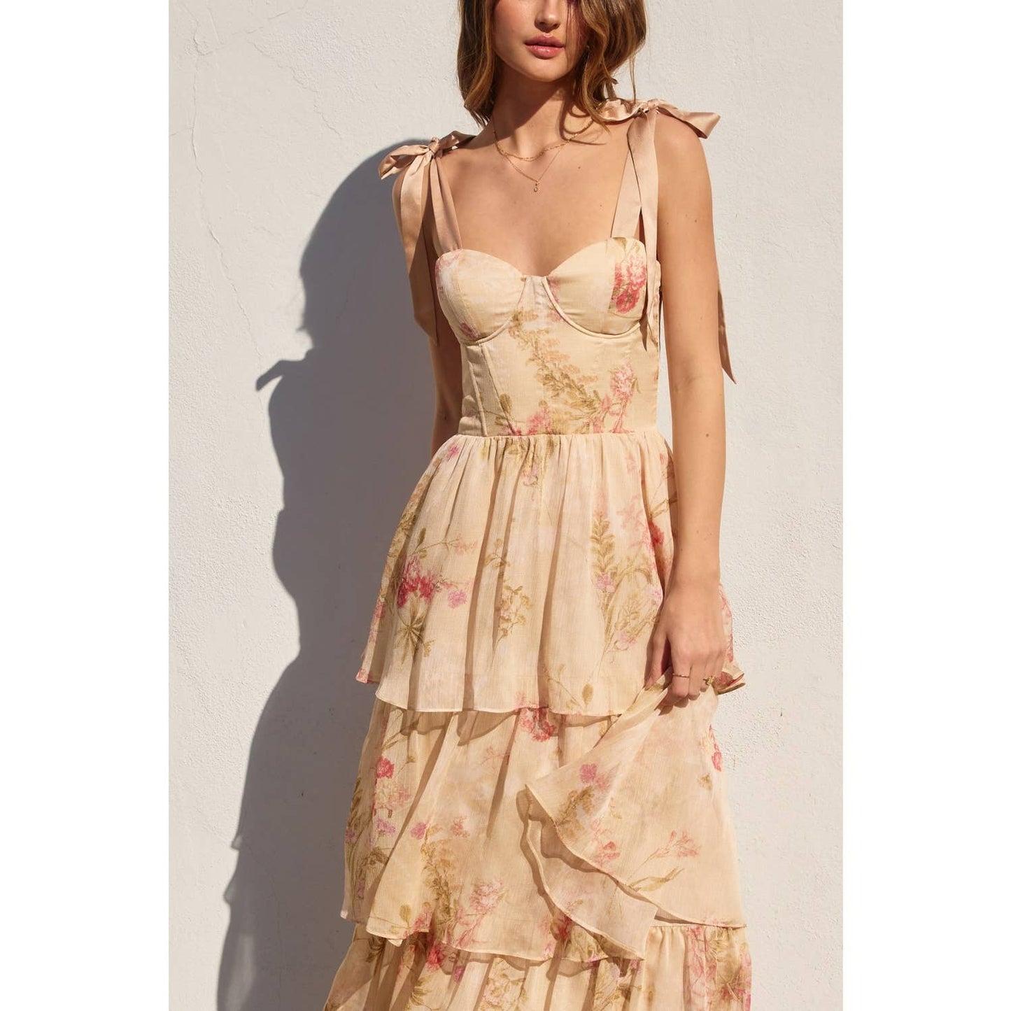 Kristi - Have My Heart Corset Layered Maxi Dress